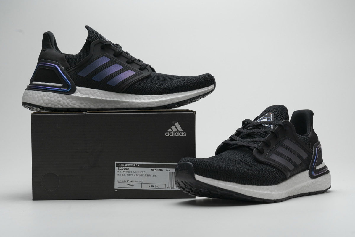 Adidas Ultra Boost 20 CONSORTIUM Blue Violet Metallic Real Boost EG0692