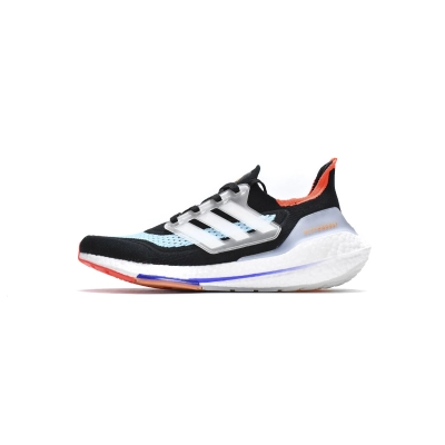 Adidas Ultra Boost 21 Black Blue Orange S23867 01