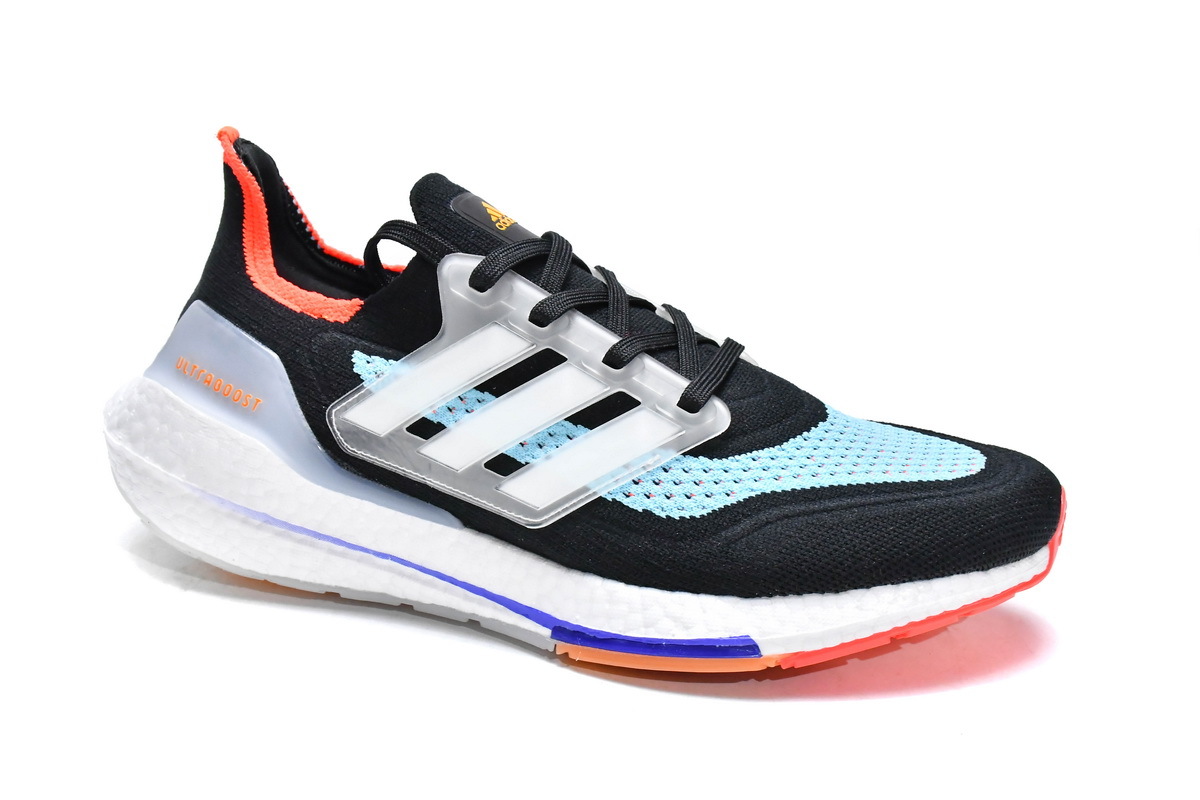 Adidas Ultra Boost 21 Black Blue Orange S23867