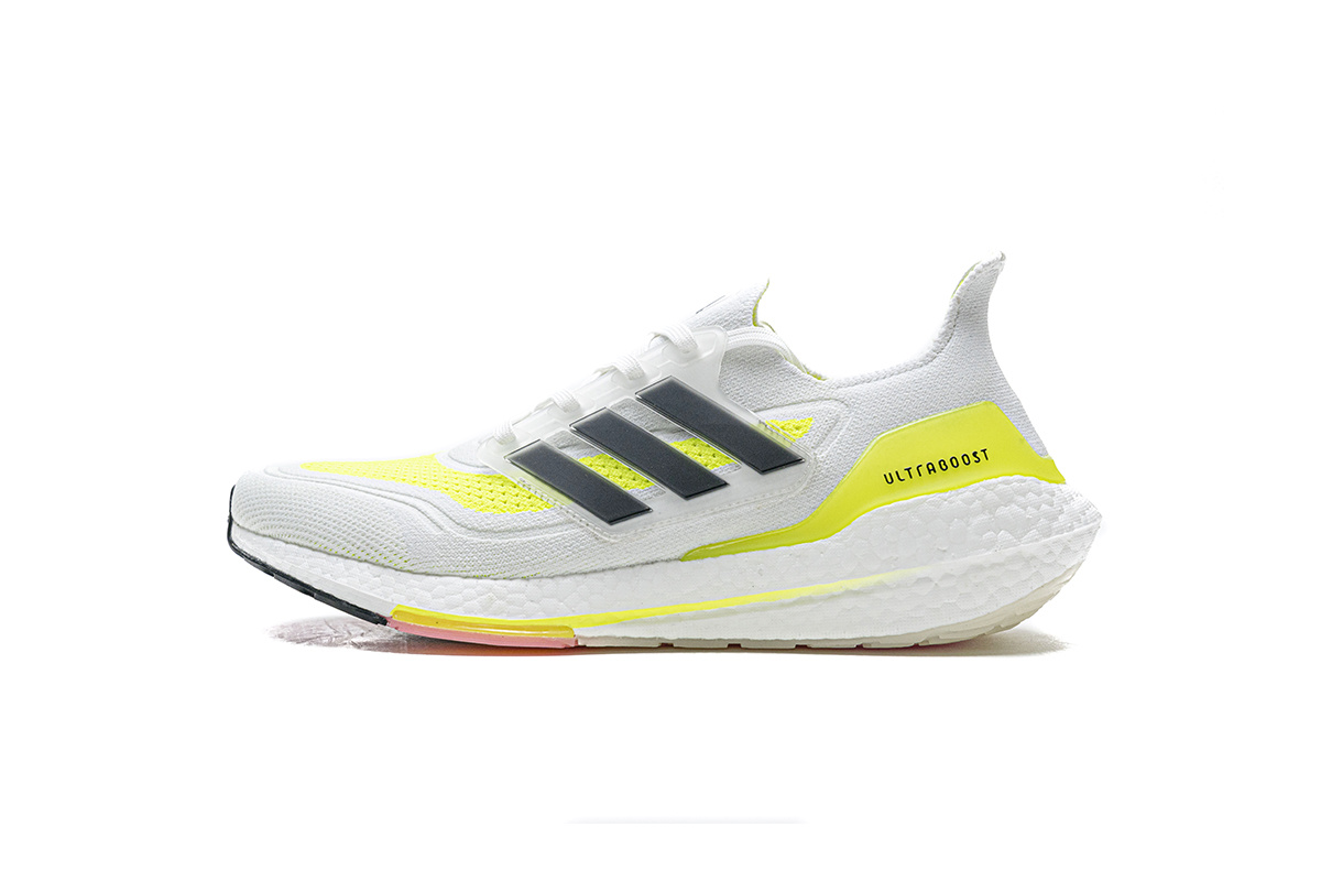 Adidas Ultra Boost 21 White Yellow Black FY0377