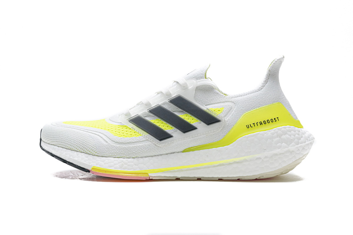 Adidas Ultra Boost 21 White Yellow Black FY0377