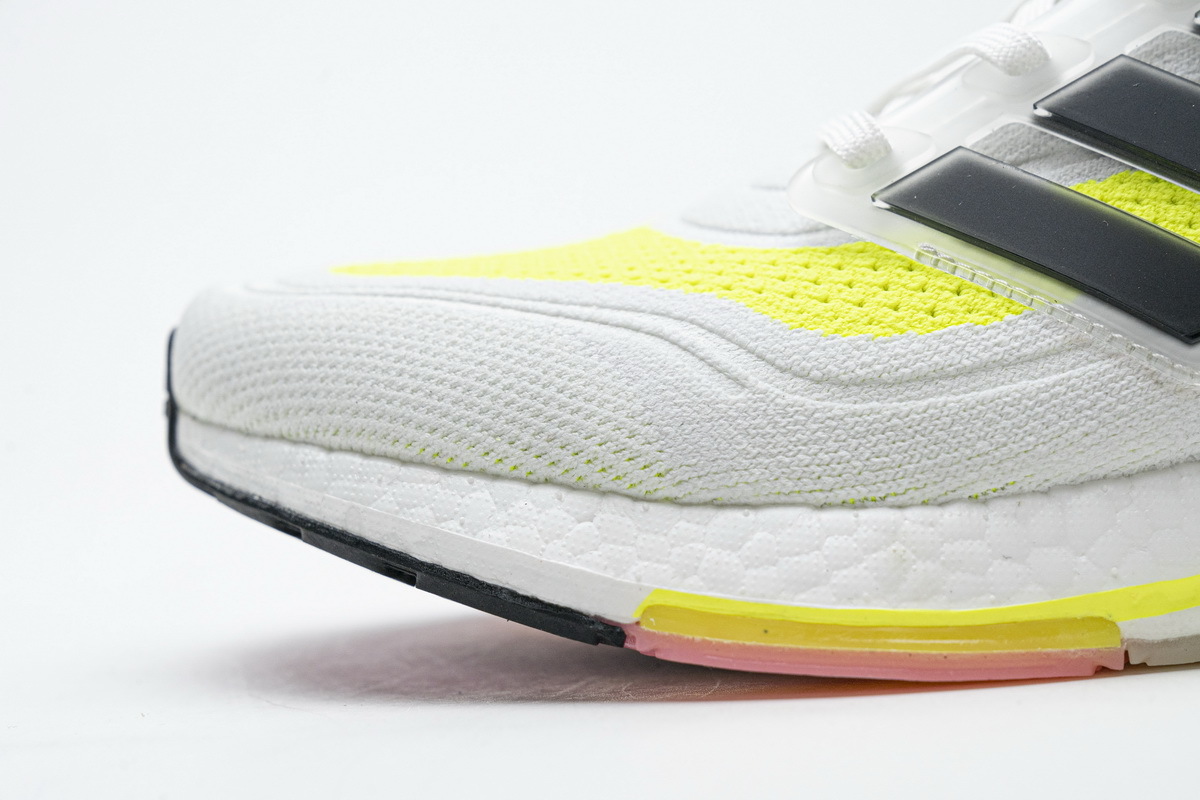 Adidas Ultra Boost 21 White Yellow Black FY0377