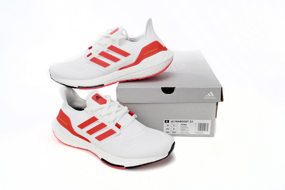 Adidas Ultra Boost 22 White Red HP2485