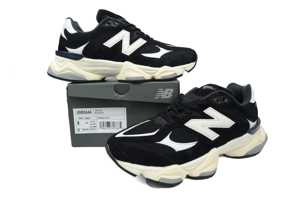 New Balance 9060 Black and White 1 U9060AAA