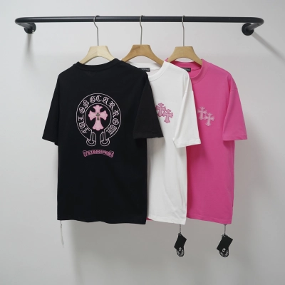 Chrome Hearts T-Shirt 2207 Black White Pink P130 02