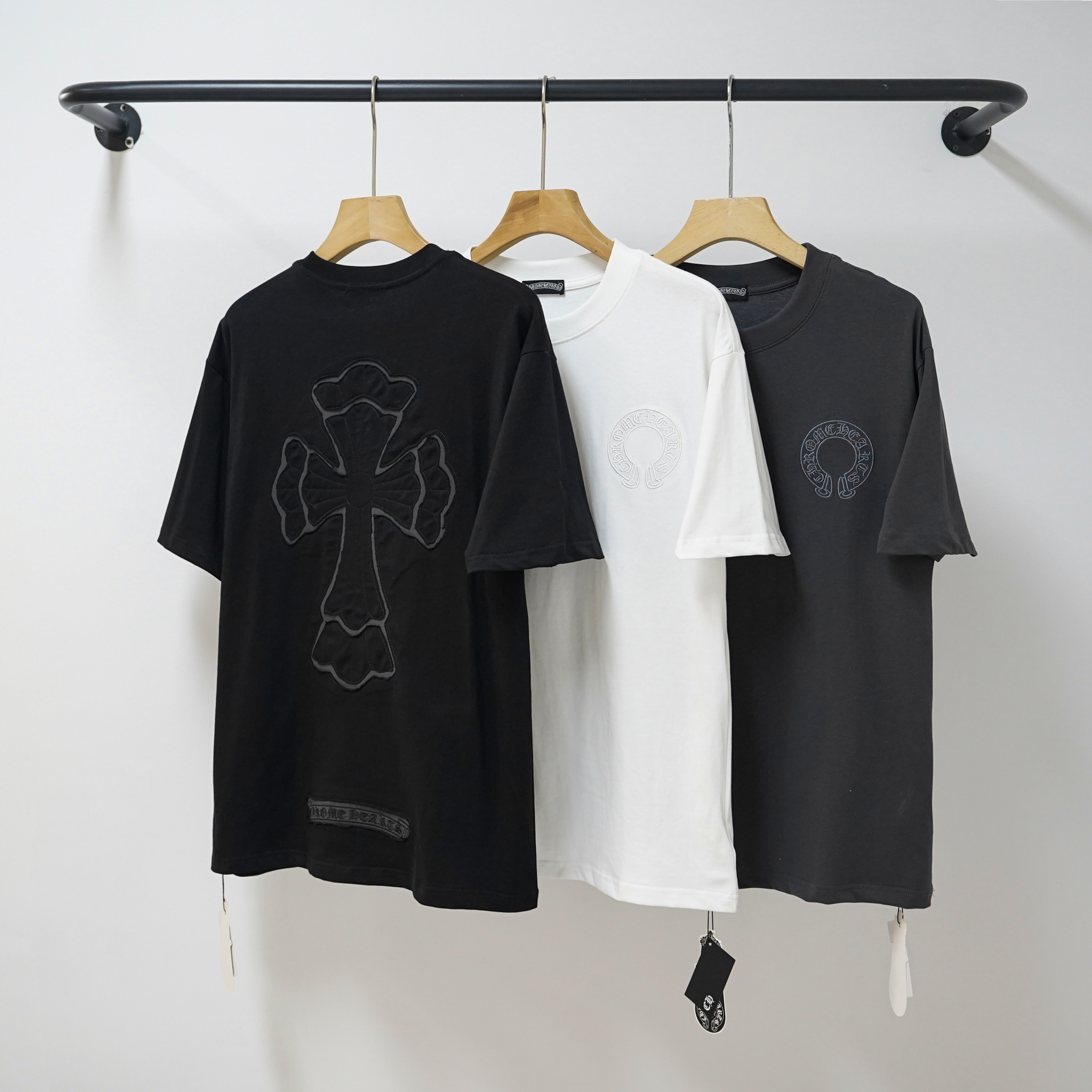 Chrome Hearts T-Shirt 2215 Black White Grey P130