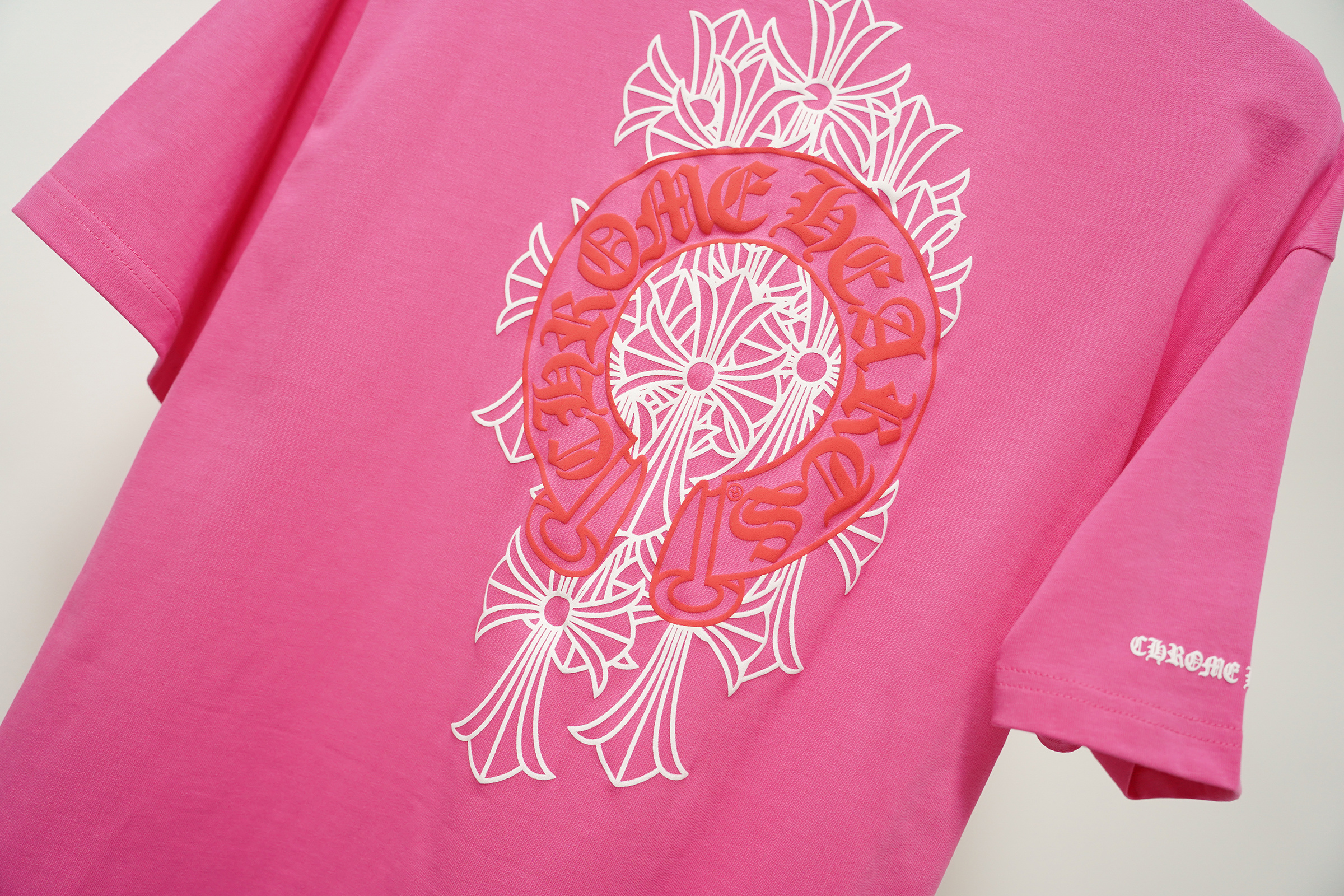 Chrome Hearts T-Shirt 2221 Black White Pink P130