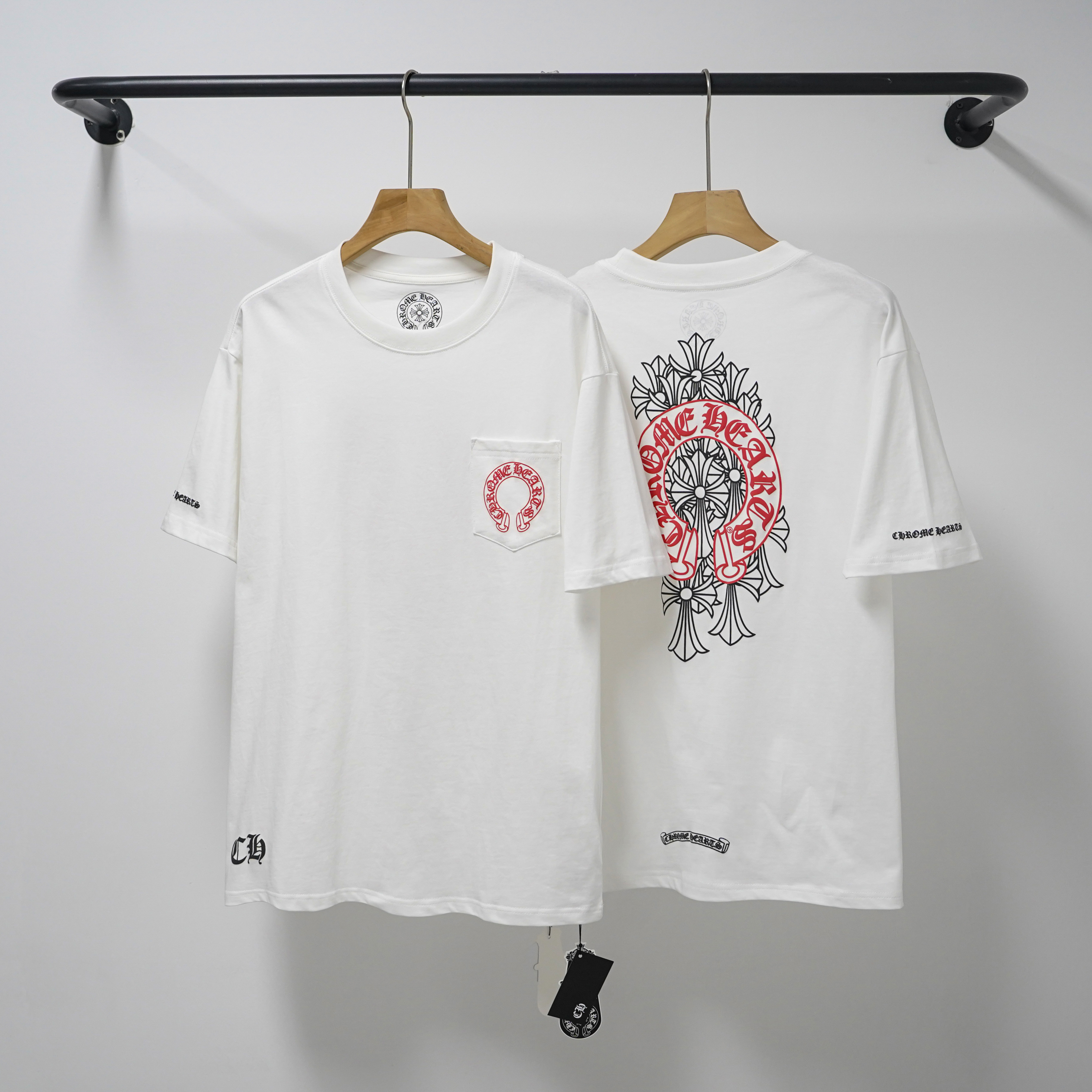 Chrome Hearts T-Shirt 2221 Black White Pink P130