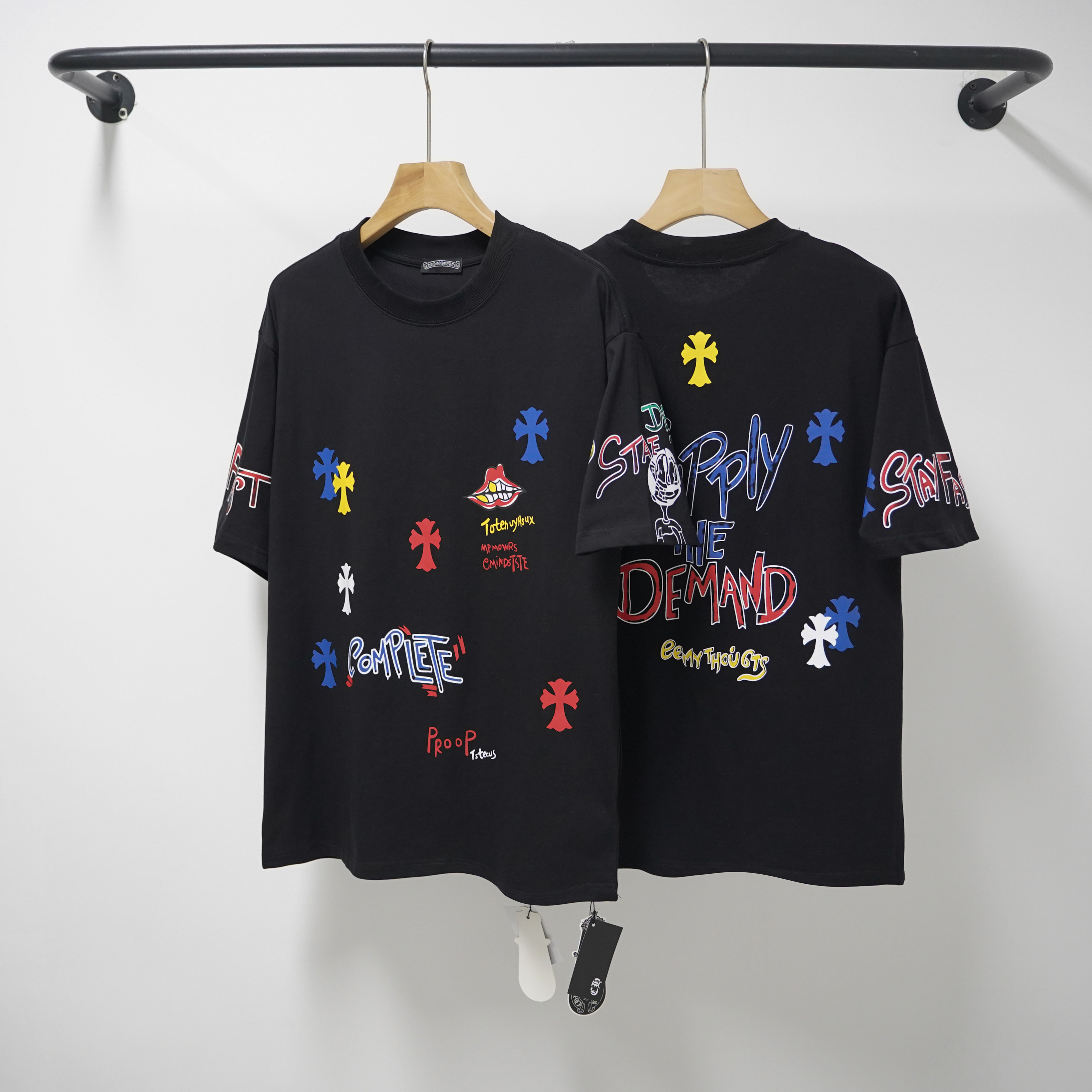 Chrome Hearts T-Shirt 2230 Black White P130
