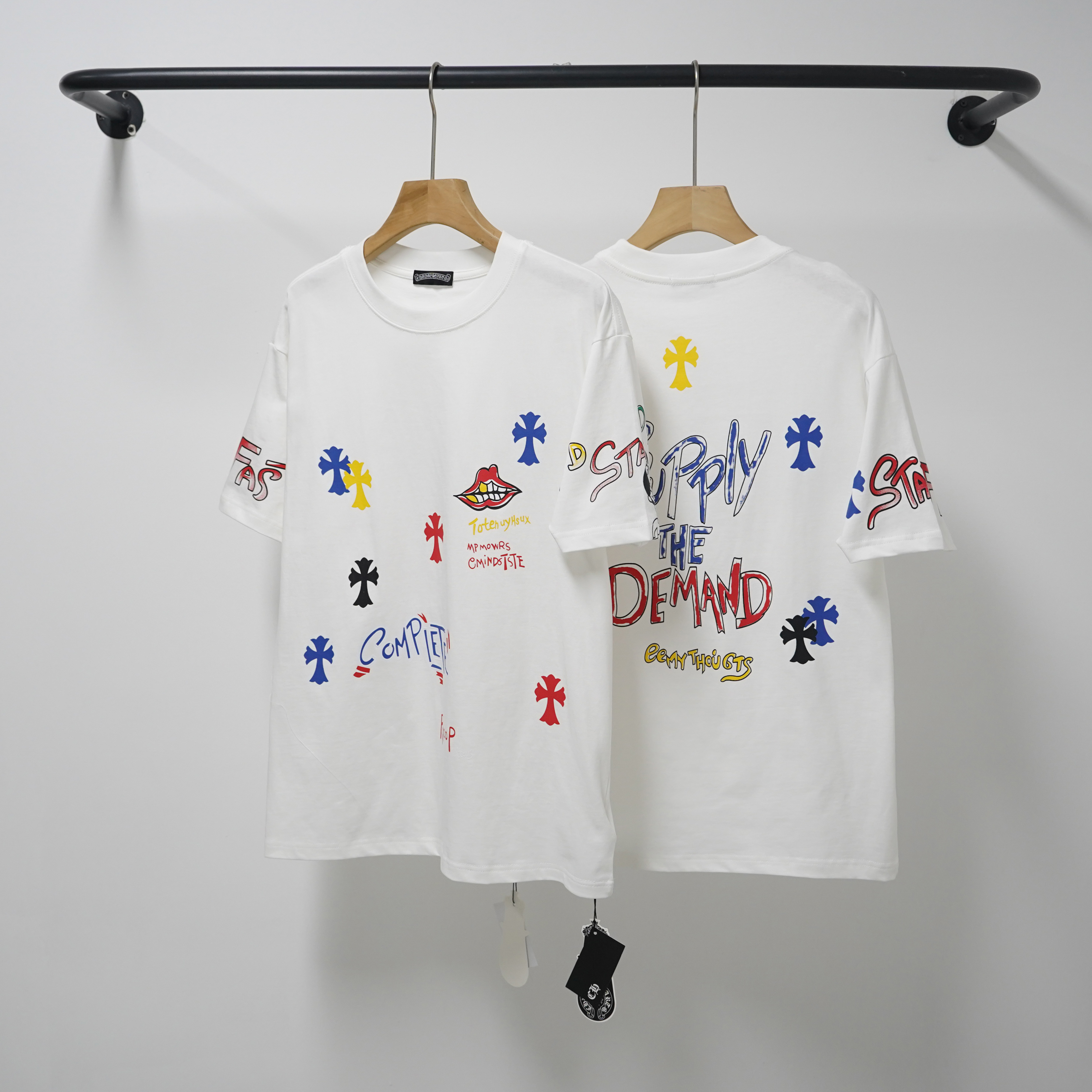 Chrome Hearts T-Shirt 2230 Black White P130
