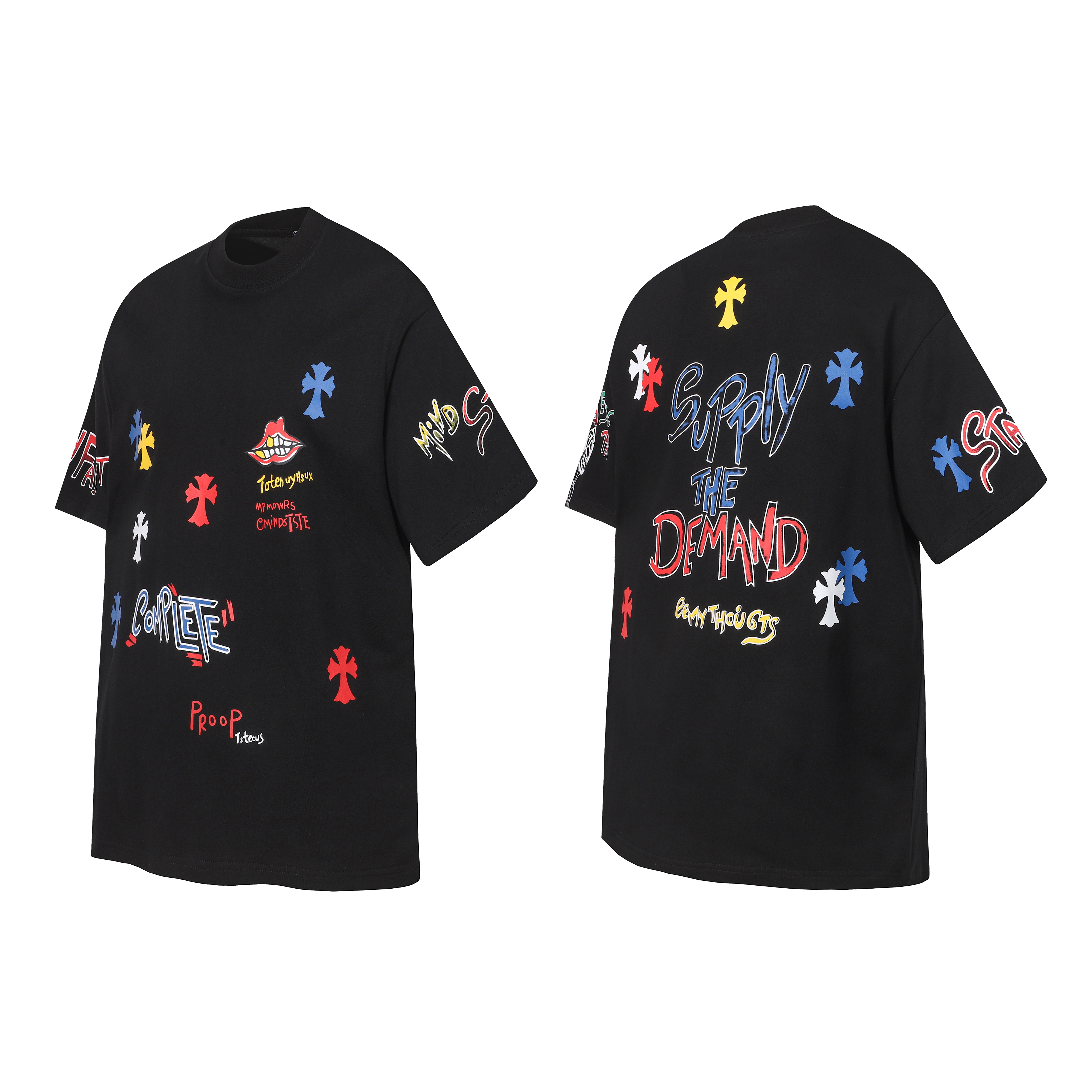 Chrome Hearts T-Shirt 2230 Black White P130