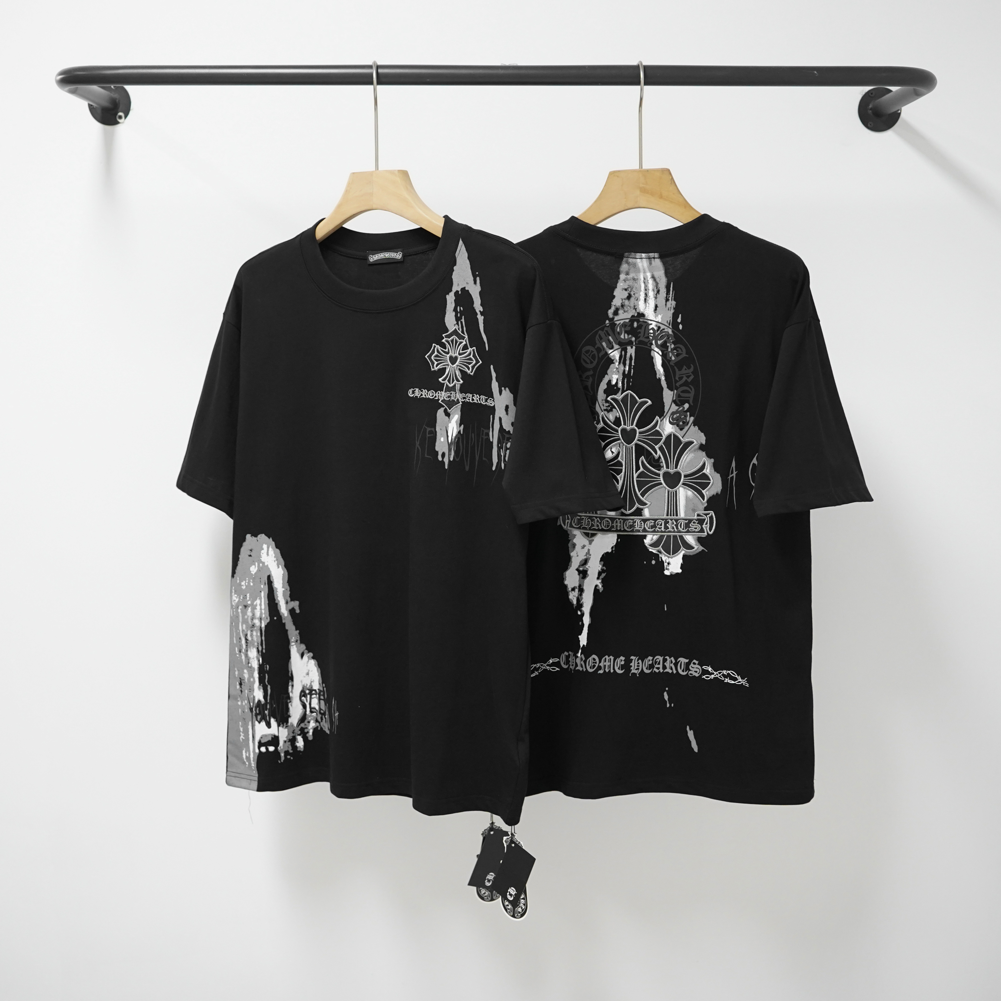 Chrome Hearts T-Shirt 2234 Black White P130