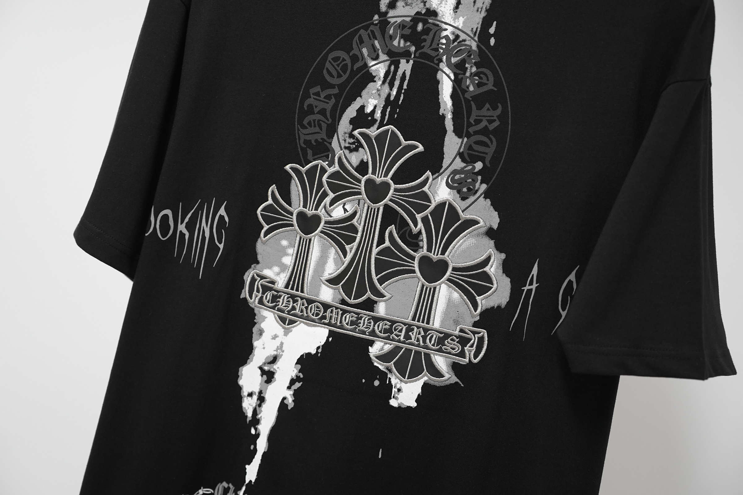 Chrome Hearts T-Shirt 2234 Black White P130