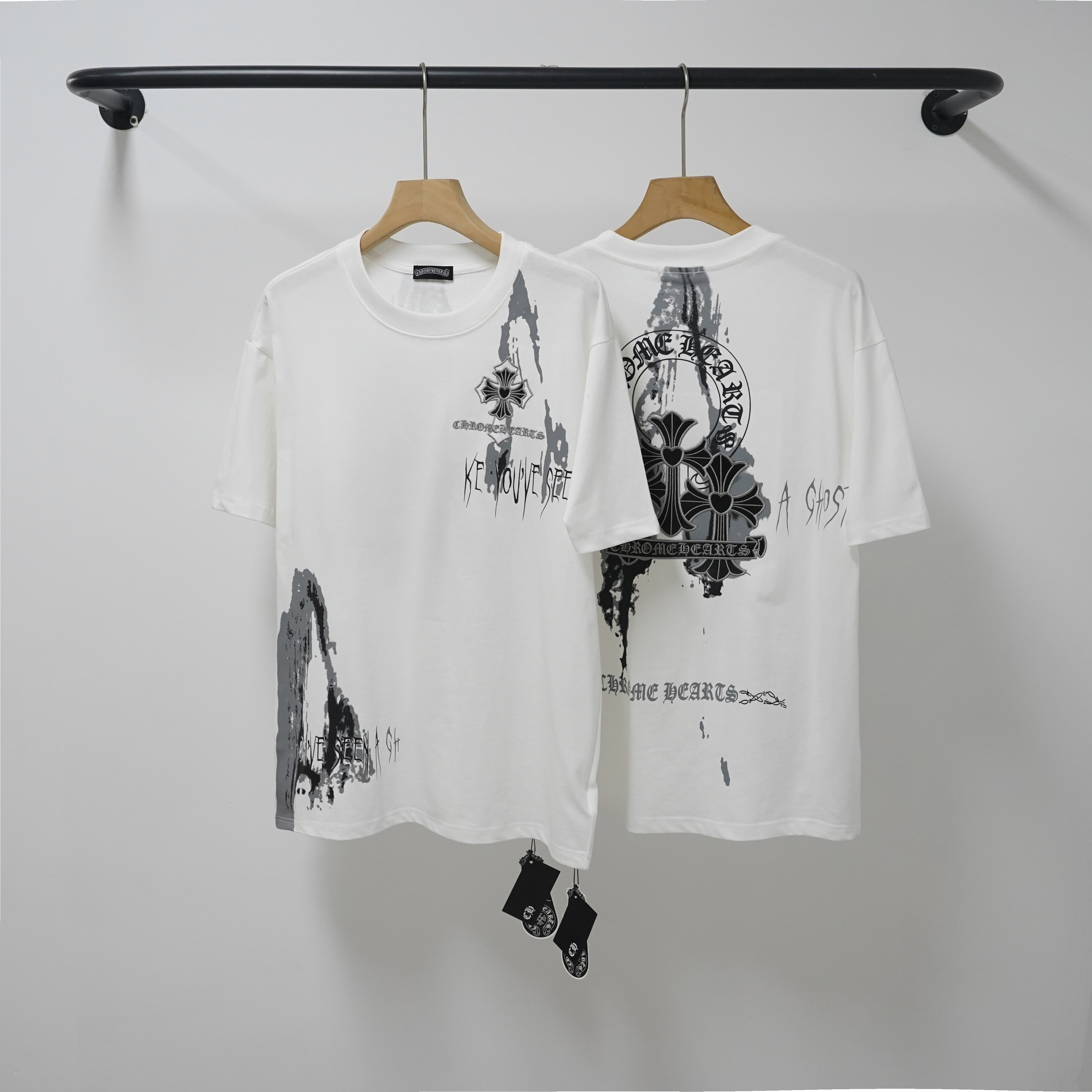 Chrome Hearts T-Shirt 2234 Black White P130