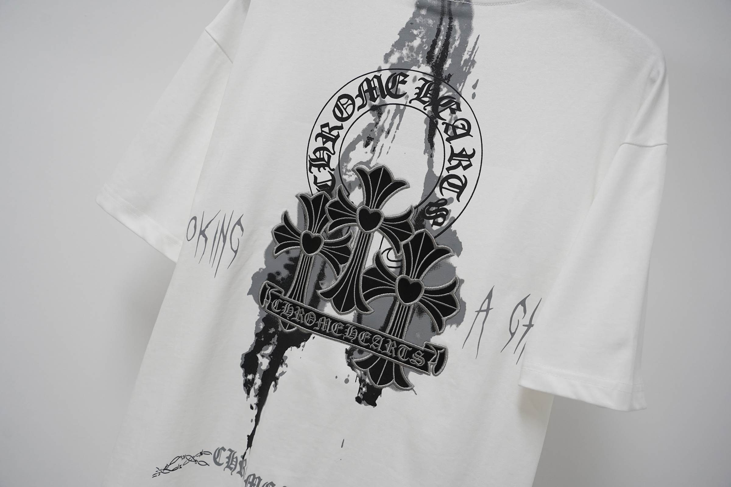 Chrome Hearts T-Shirt 2234 Black White P130