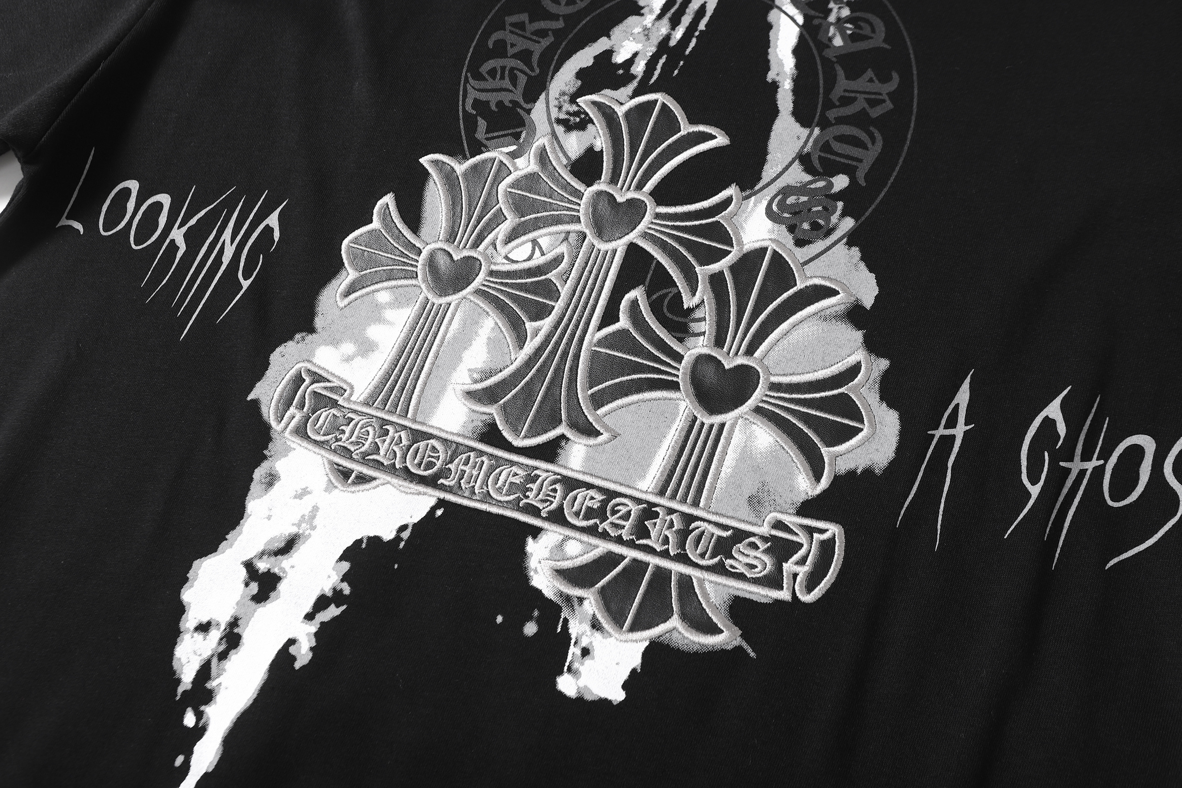 Chrome Hearts T-Shirt 2234 Black White P130