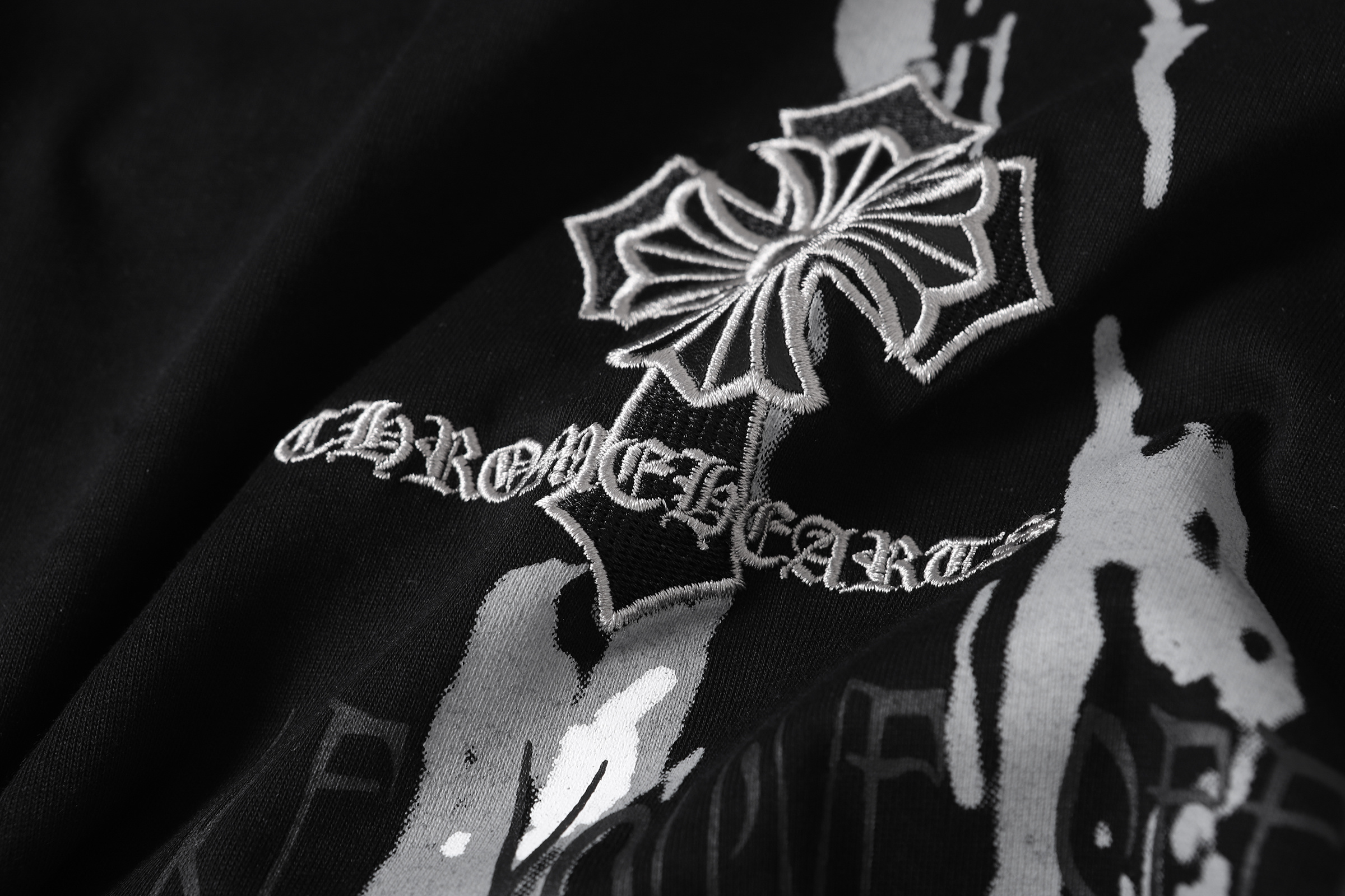 Chrome Hearts T-Shirt 2234 Black White P130