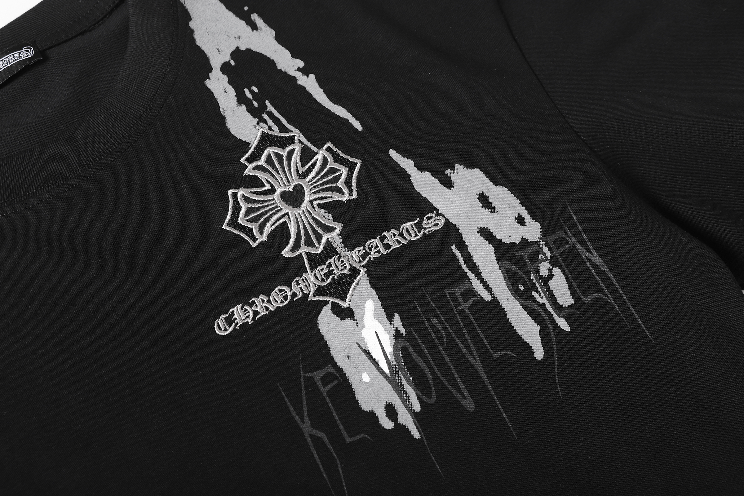 Chrome Hearts T-Shirt 2234 Black White P130
