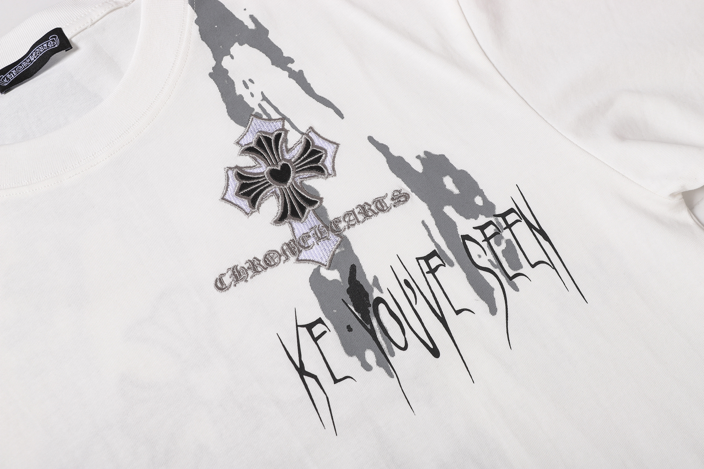Chrome Hearts T-Shirt 2234 Black White P130