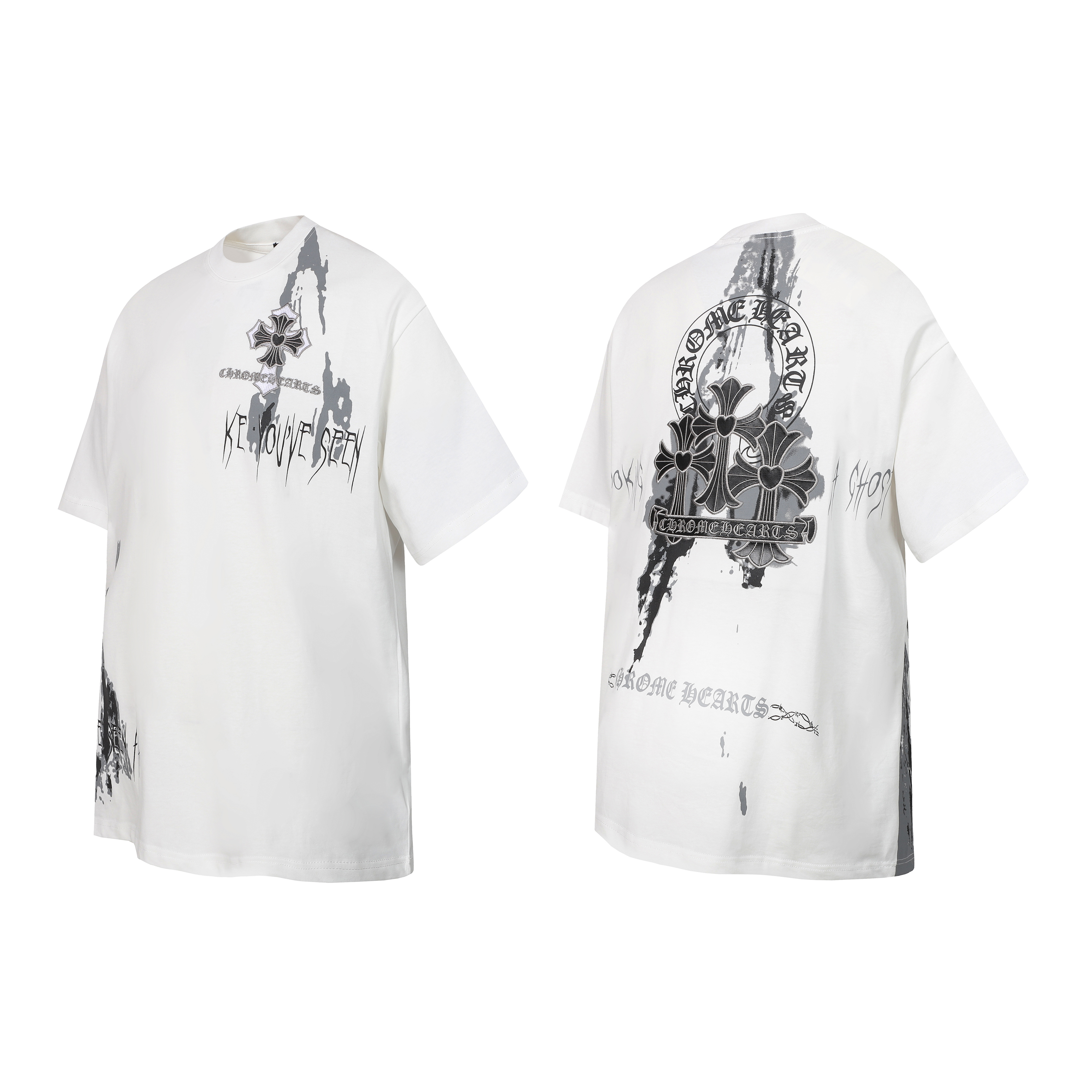 Chrome Hearts T-Shirt 2234 Black White P130