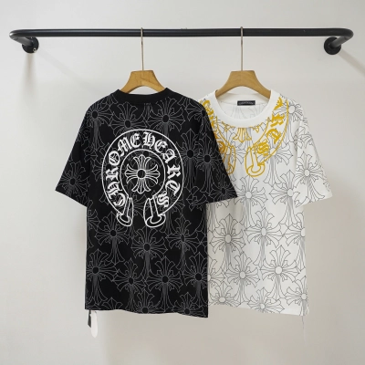 Chrome Hearts T-Shirt 2251 Black White Dark Pattern P130 02