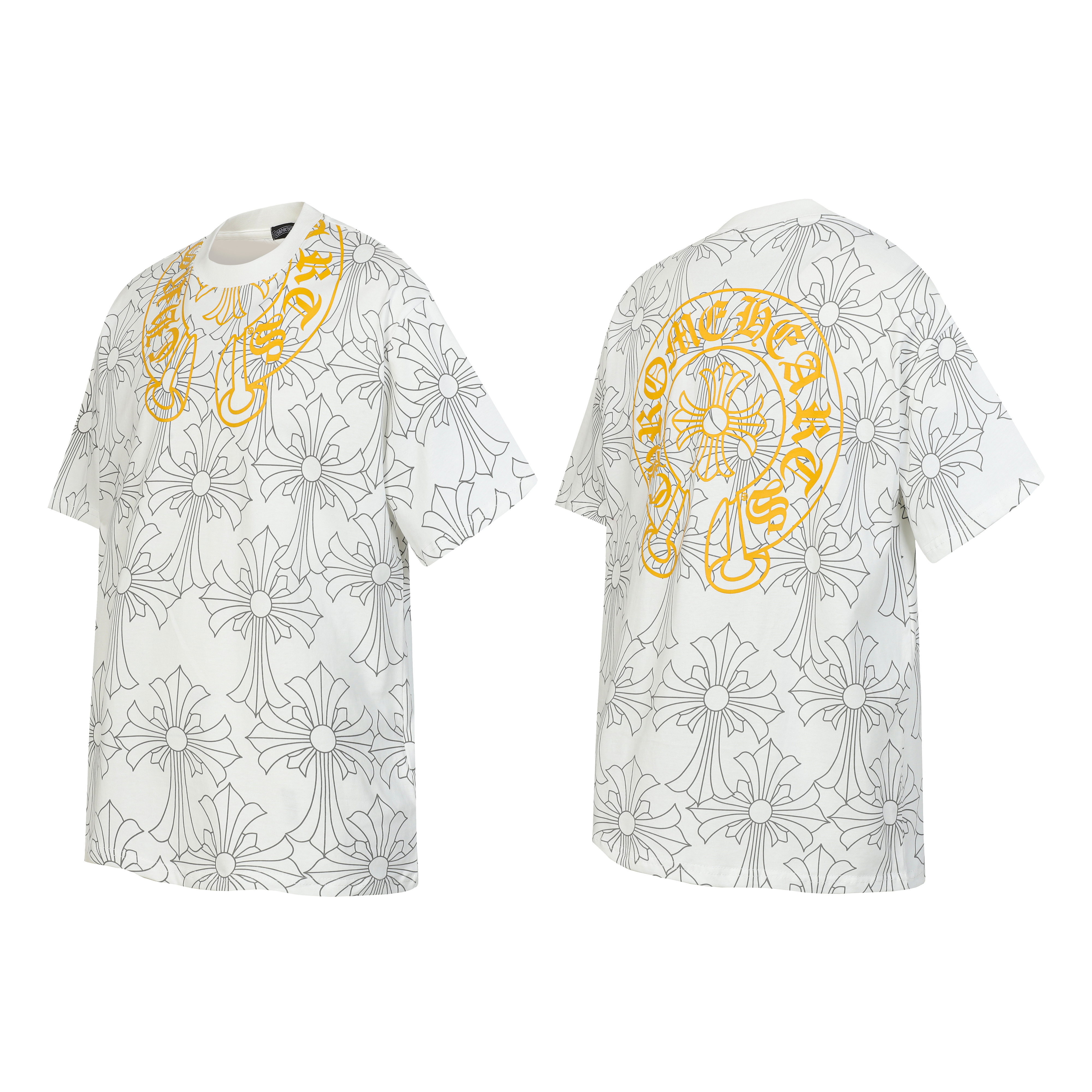 Chrome Hearts T-Shirt 2251 Black White Dark Pattern P130