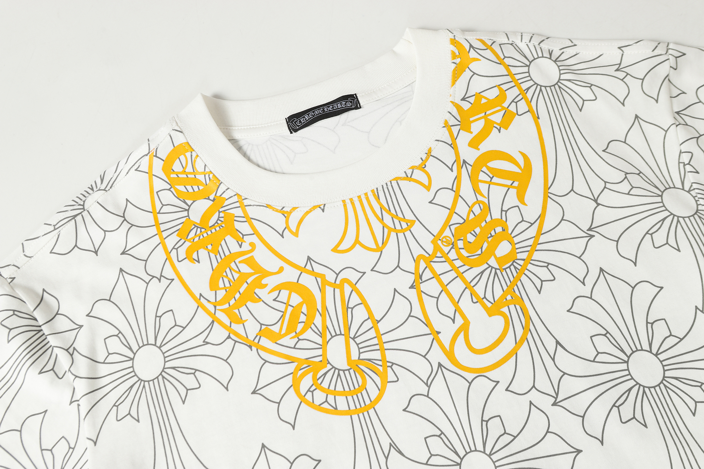 Chrome Hearts T-Shirt 2251 Black White Dark Pattern P130