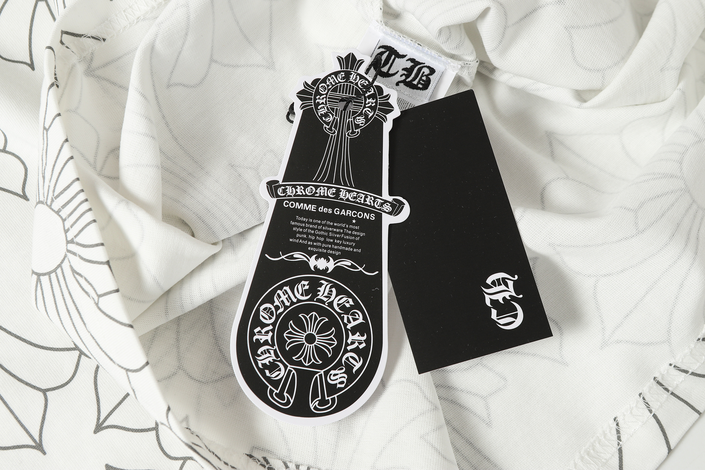 Chrome Hearts T-Shirt 2251 Black White Dark Pattern P130