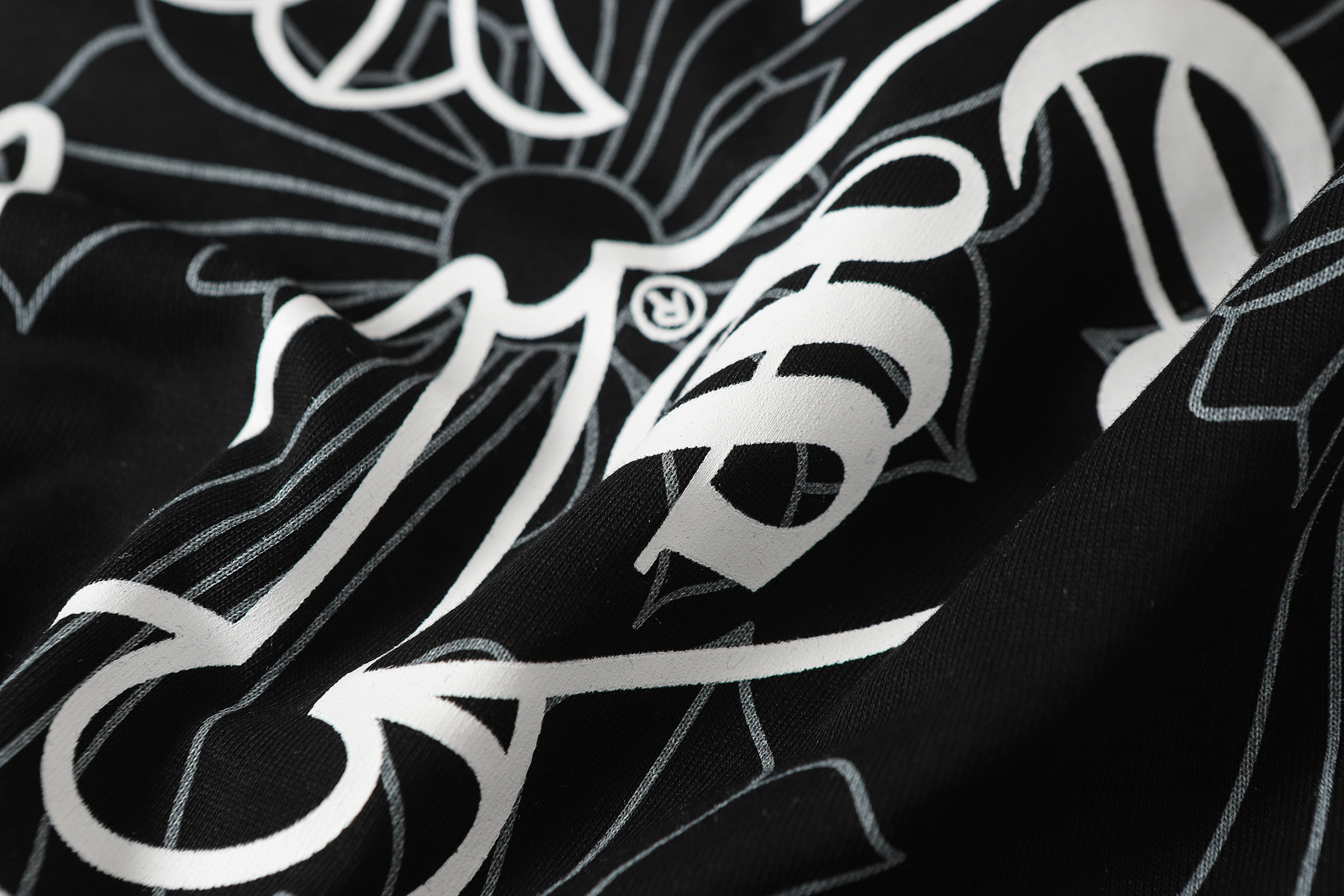 Chrome Hearts T-Shirt 2251 Black White Dark Pattern P130