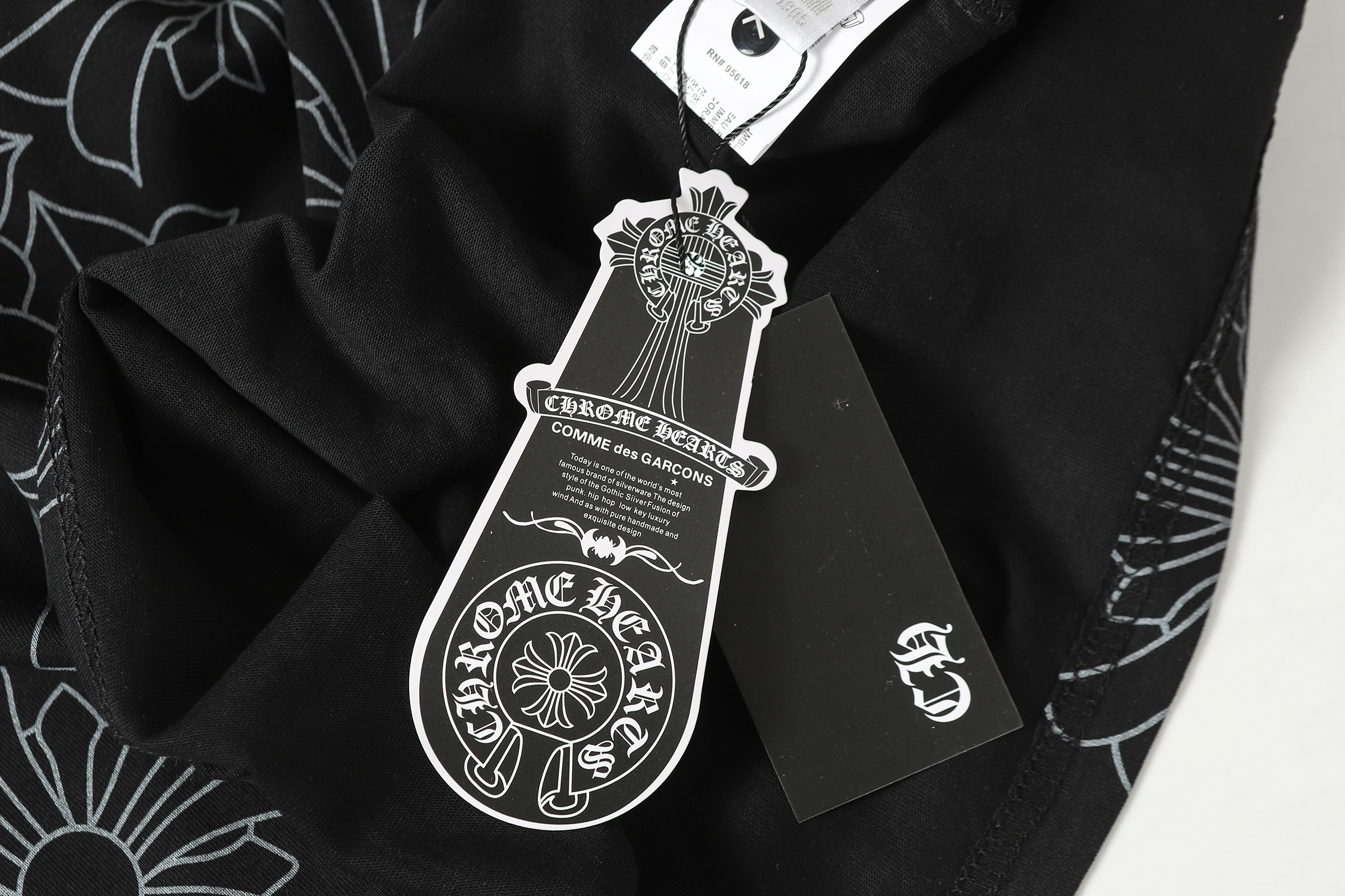 Chrome Hearts T-Shirt 2251 Black White Dark Pattern P130