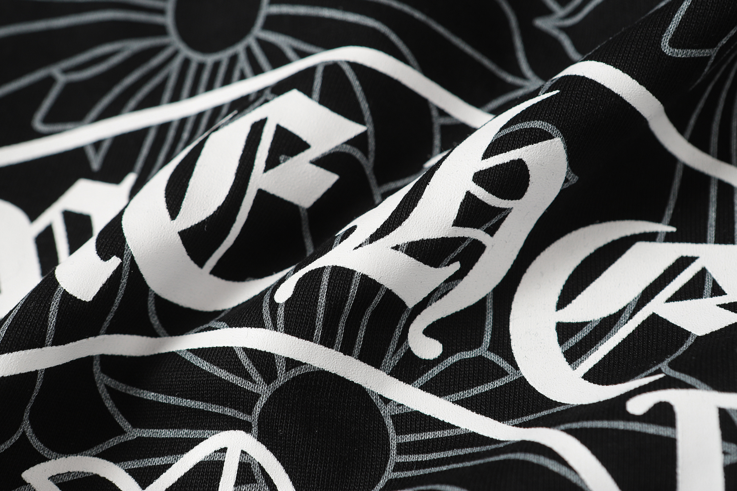 Chrome Hearts T-Shirt 2251 Black White Dark Pattern P130