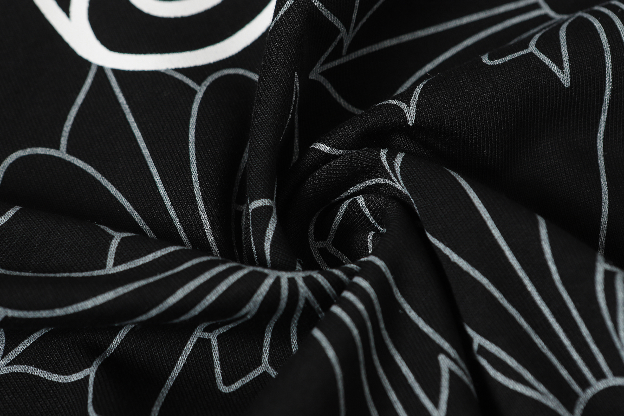Chrome Hearts T-Shirt 2251 Black White Dark Pattern P130