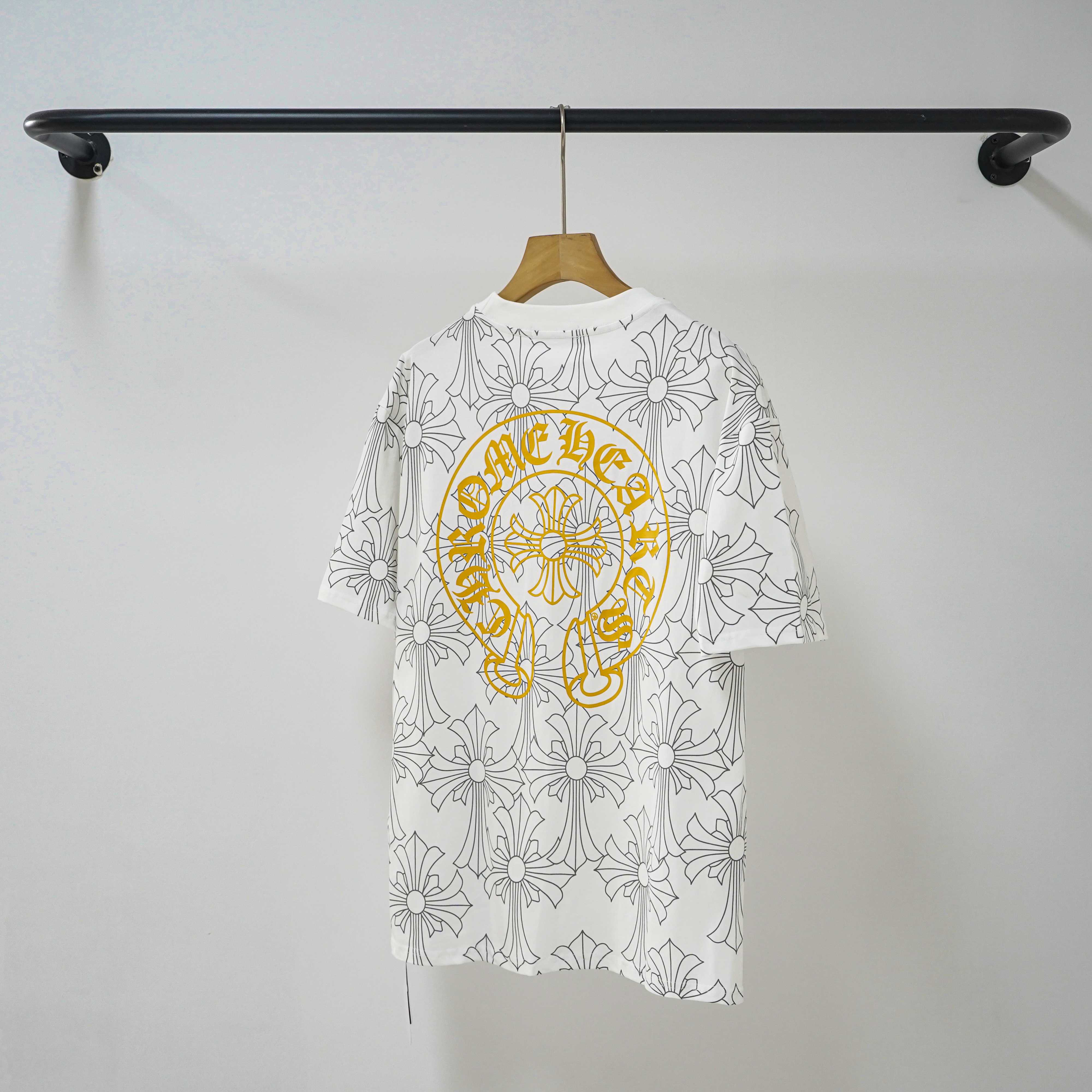 Chrome Hearts T-Shirt 2251 Black White Dark Pattern P130