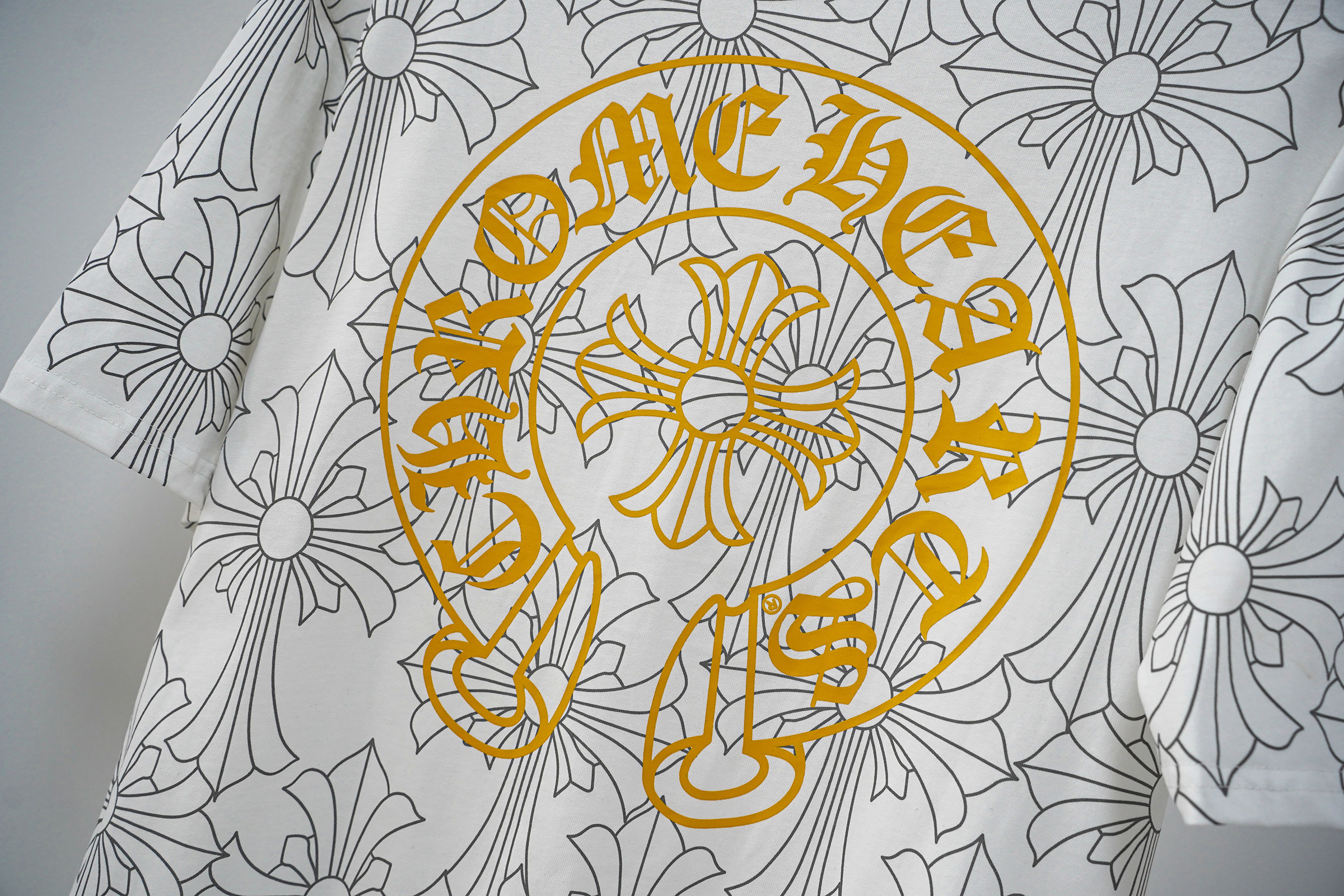 Chrome Hearts T-Shirt 2251 Black White Dark Pattern P130