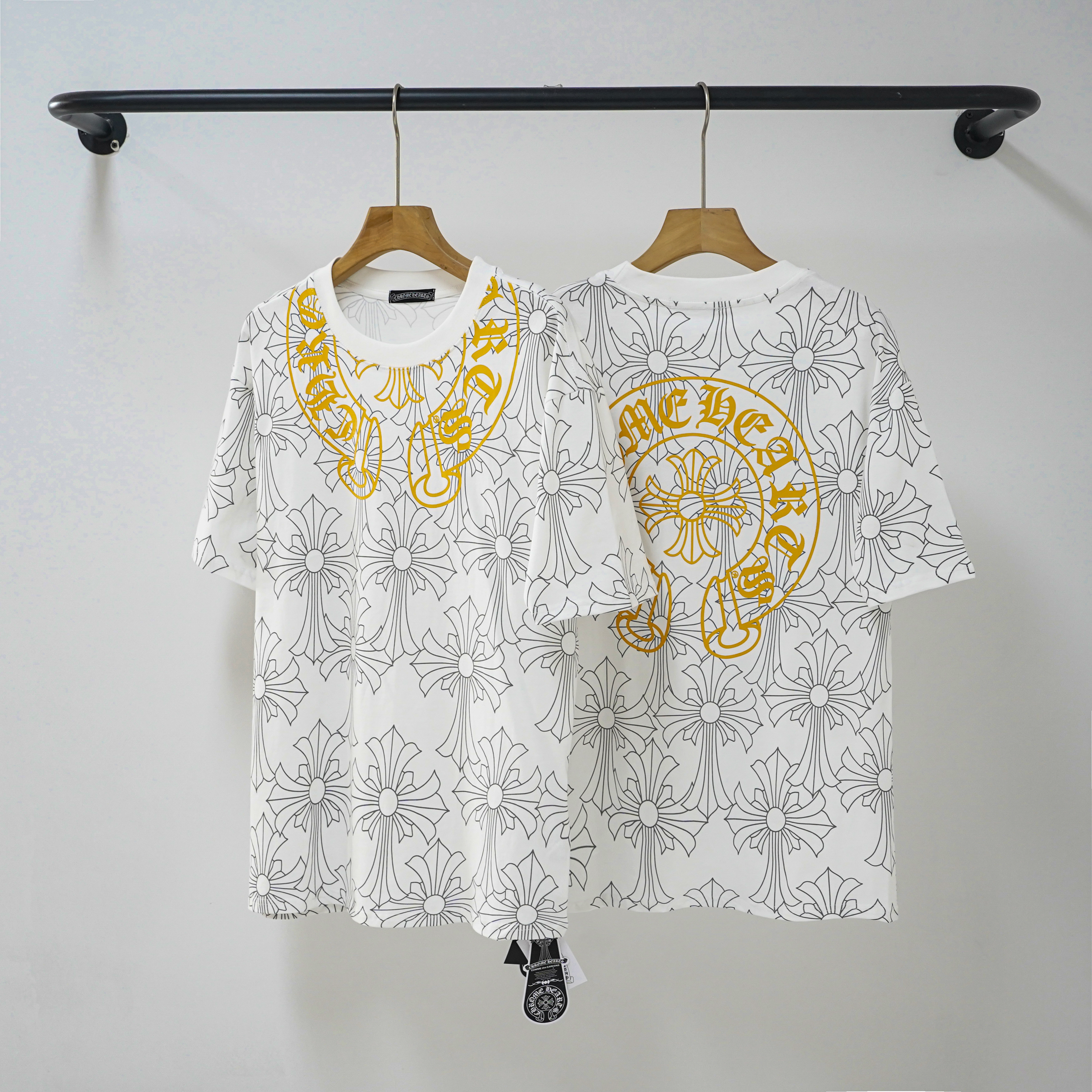 Chrome Hearts T-Shirt 2251 Black White Dark Pattern P130