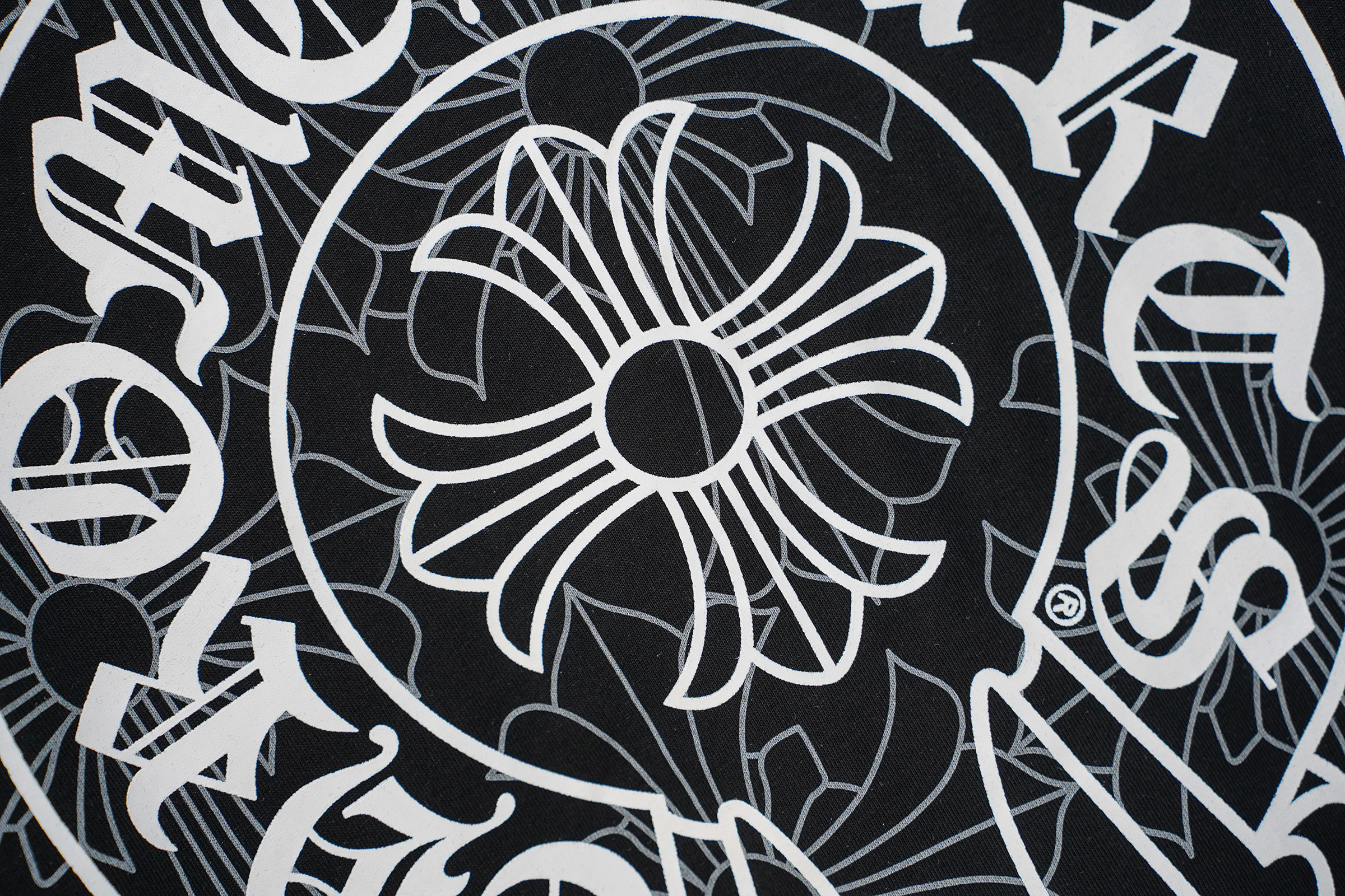 Chrome Hearts T-Shirt 2251 Black White Dark Pattern P130