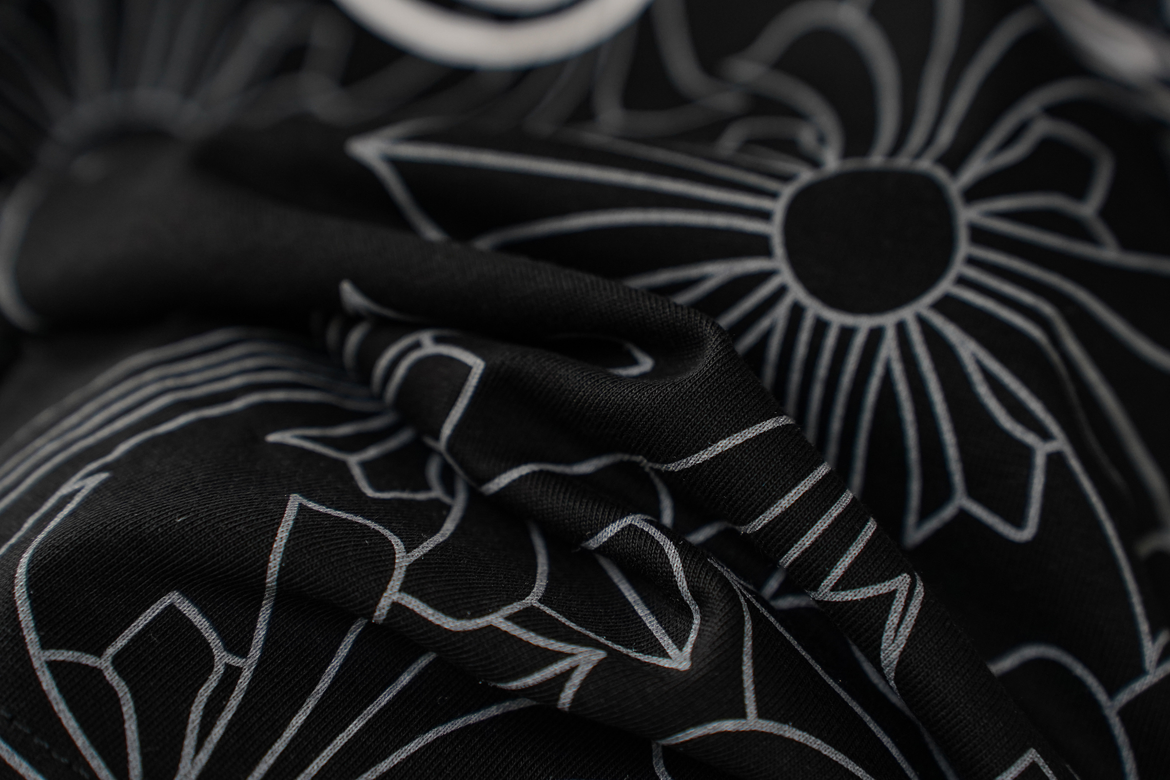 Chrome Hearts T-Shirt 2251 Black White Dark Pattern P130