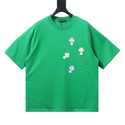Chrome Hearts 26SS Graffiti Cross Applique Embroidery T-Shirt 02