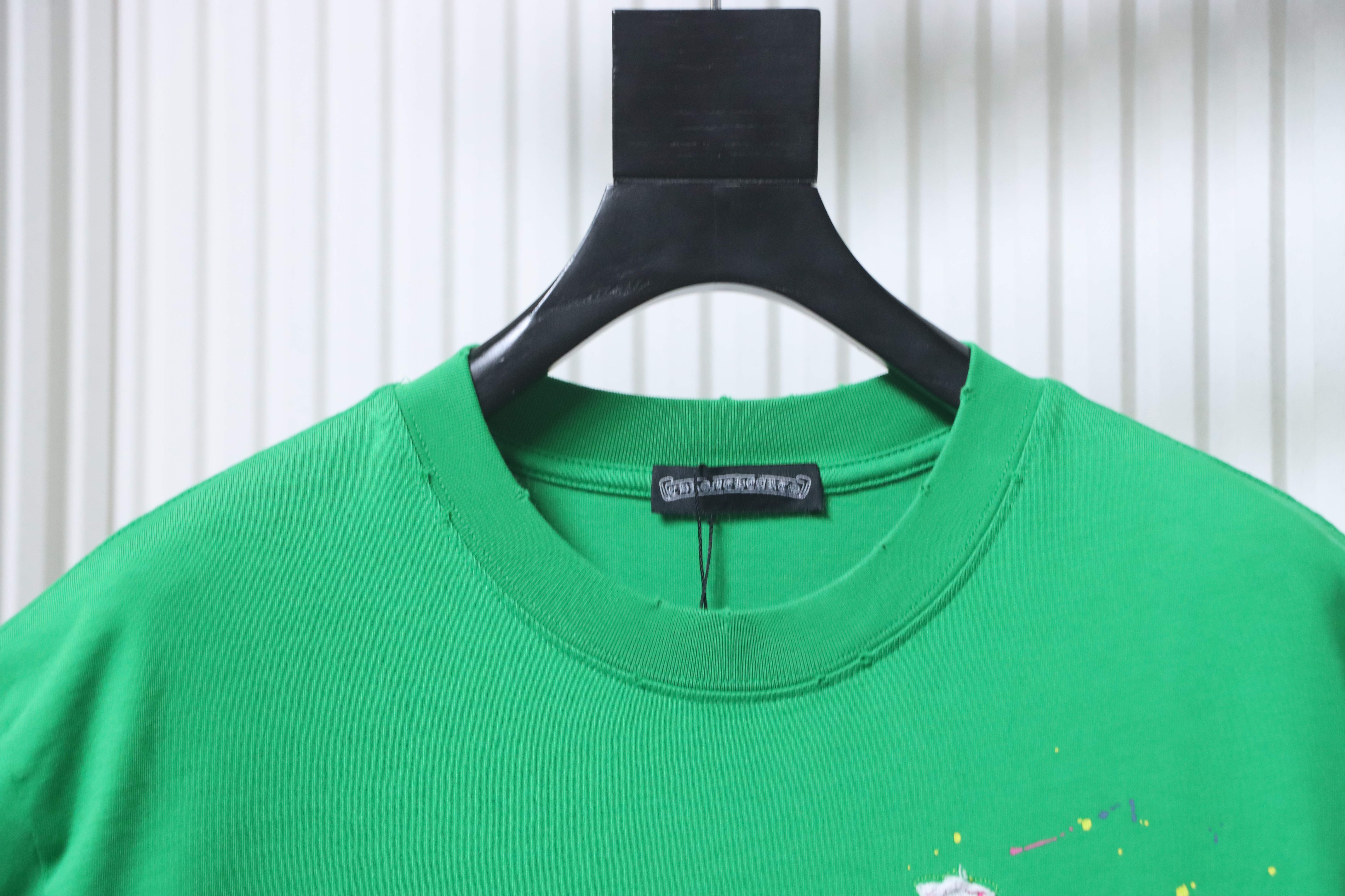 Chrome Hearts 26SS Graffiti Cross Applique Embroidery T-Shirt