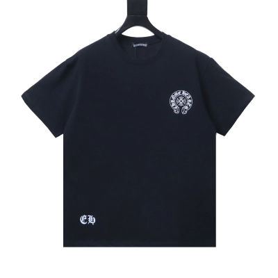 Chrome Hearts 26SS Los Angeles Horseshoe Print American Streetwear Oversized Short Sleeve T-Shirt Black h150 02