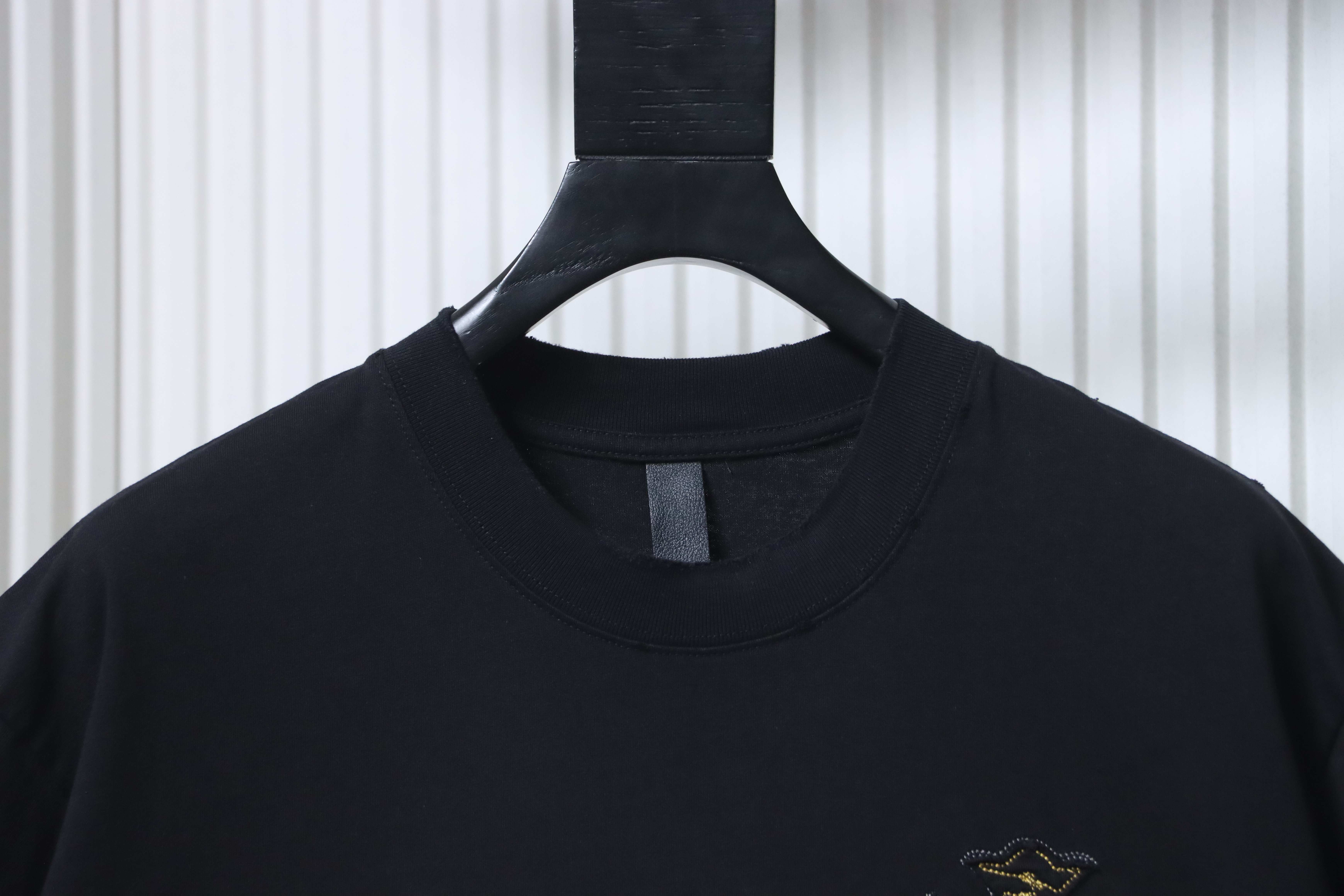 Chrome Hearts ChtomeHeart Sanskrit Embroidery Cross T-Shirt Black h160
