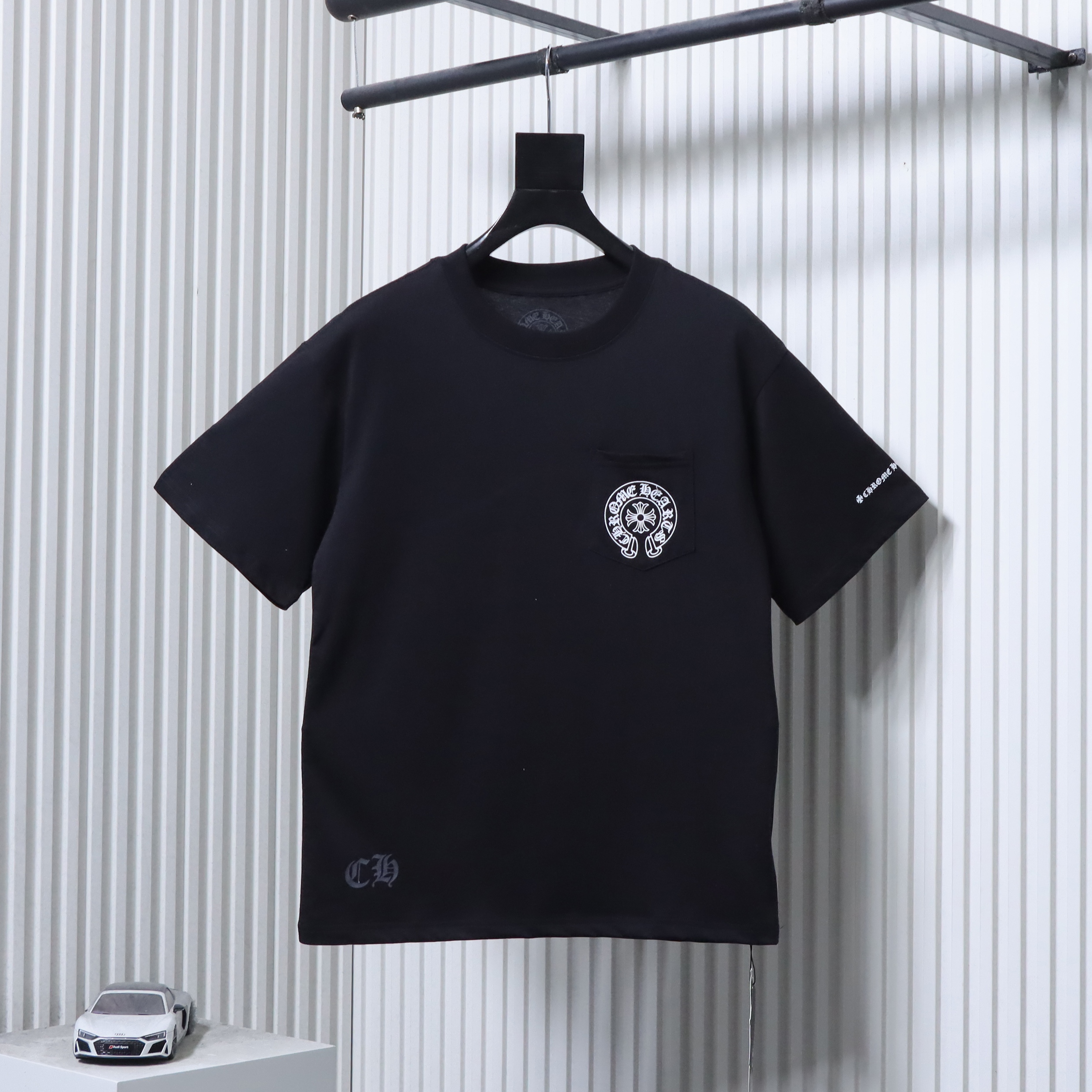 Chrome Hearts Cuff Sanskrit Short Sleeve T-Shirt Black h160