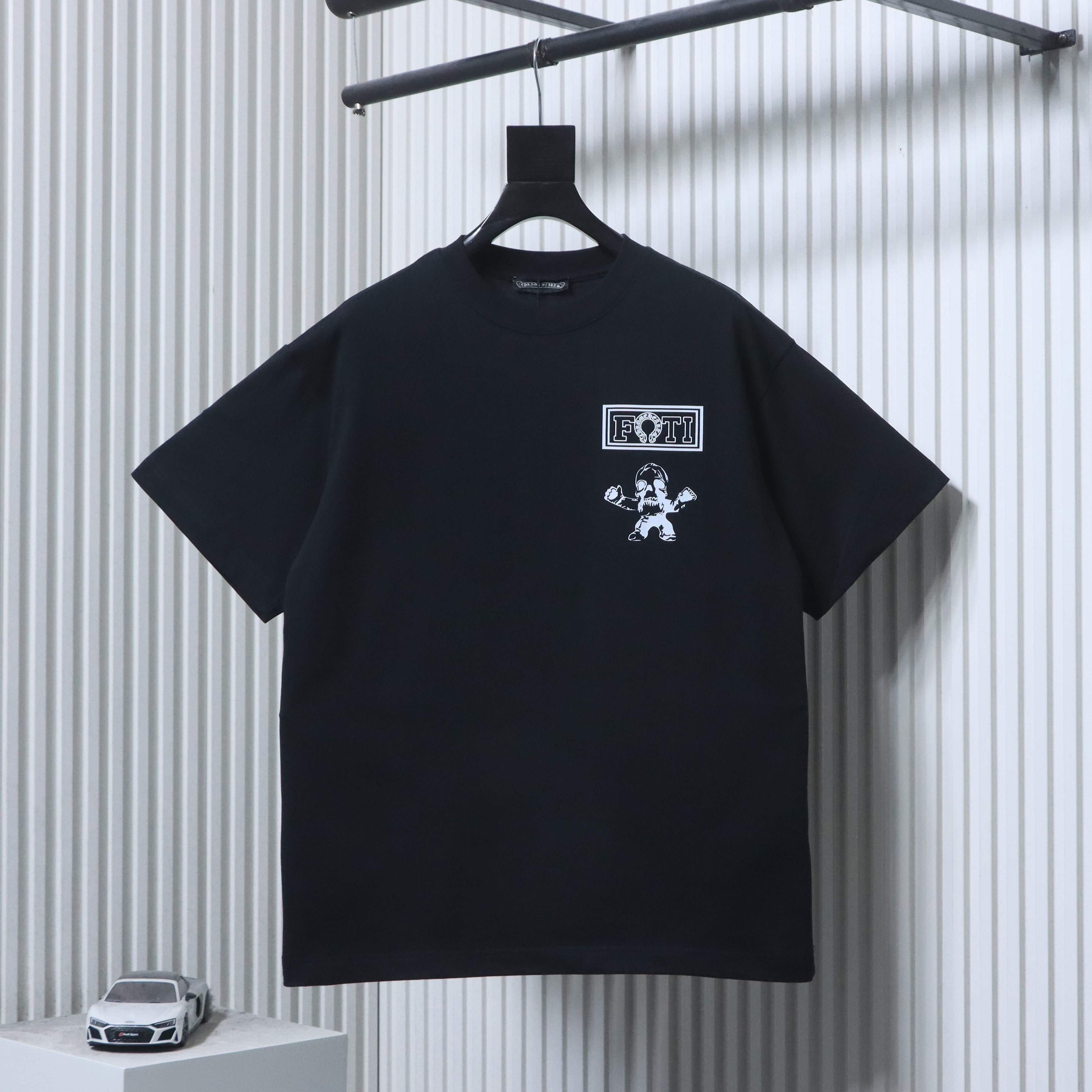 Chrome Hearts Grid Skull Print Short Sleeve T-Shirt Black h130