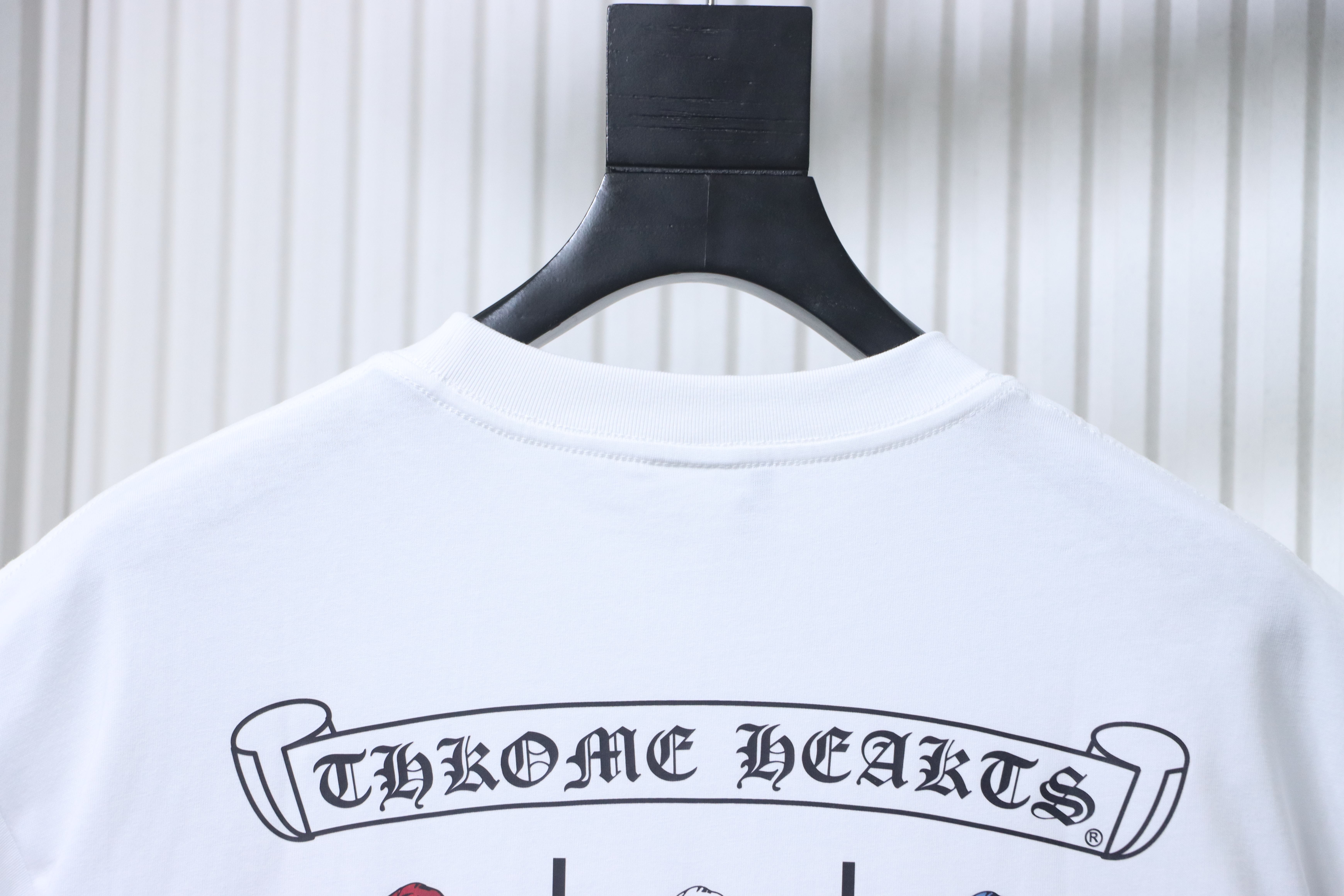 Chrome Hearts Grid Skull Print Short Sleeve T-Shirt White h130