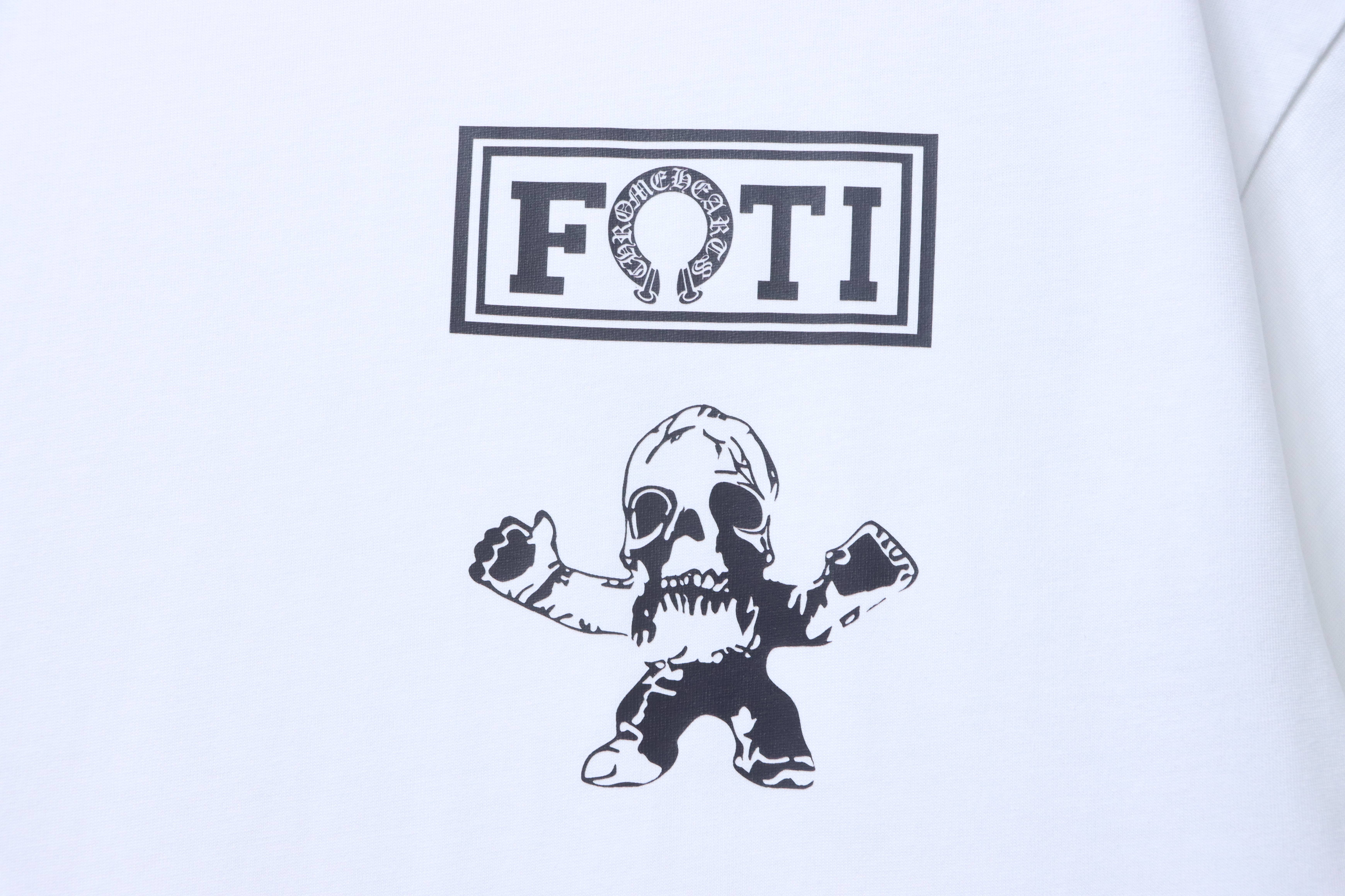 Chrome Hearts Grid Skull Print Short Sleeve T-Shirt White h130