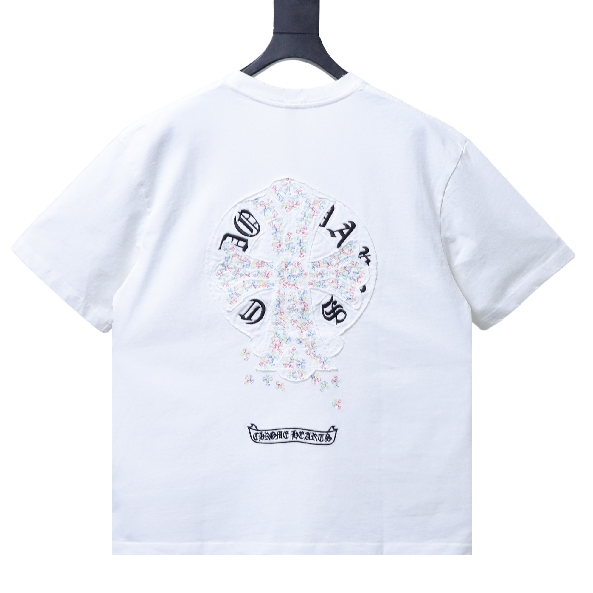 Chrome Hearts Multicolor Cross Applique Embroidery T-Shirt White h170