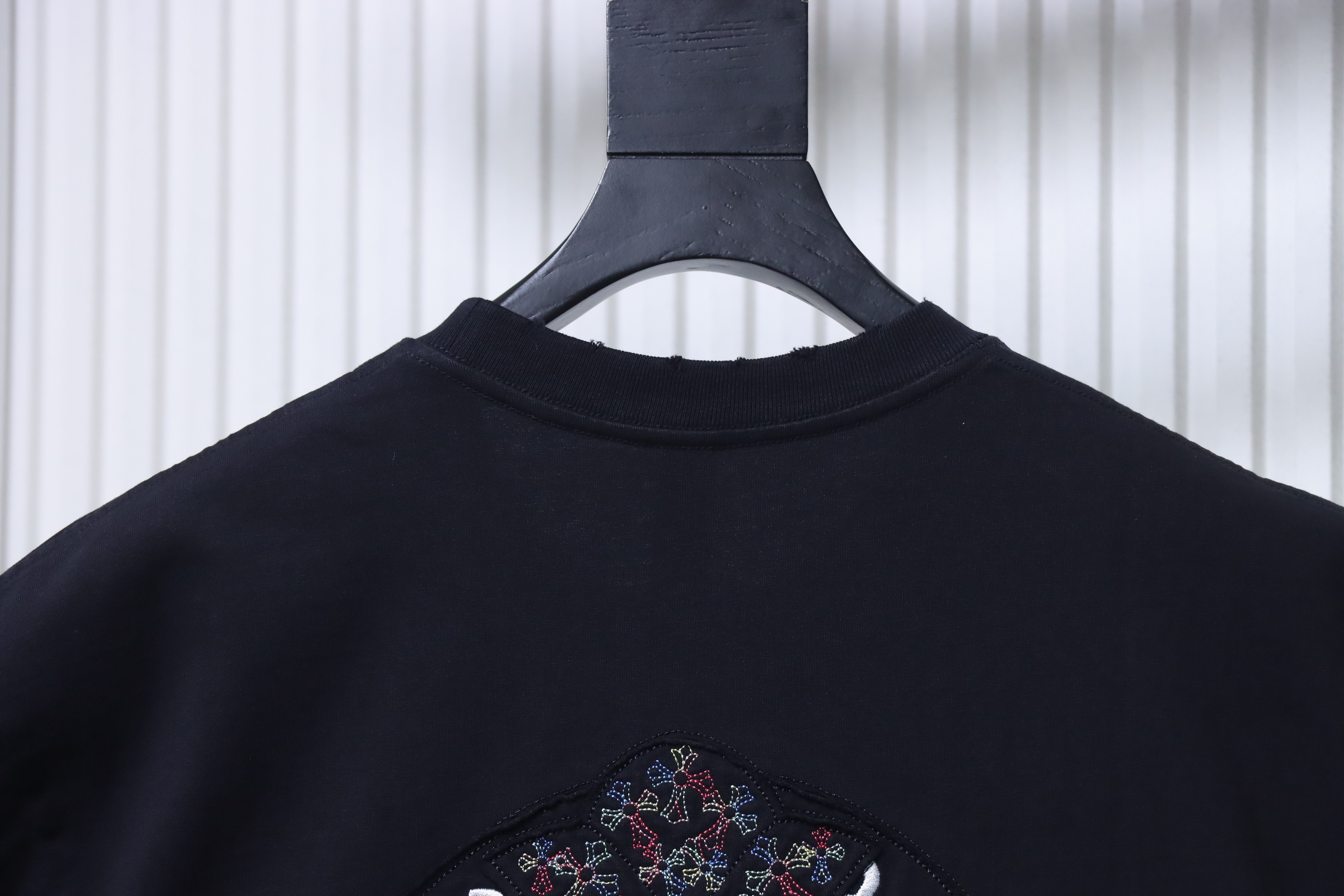 Chrome Hearts Multicolor Cross Applique Embroidery T-Shirt Black h170