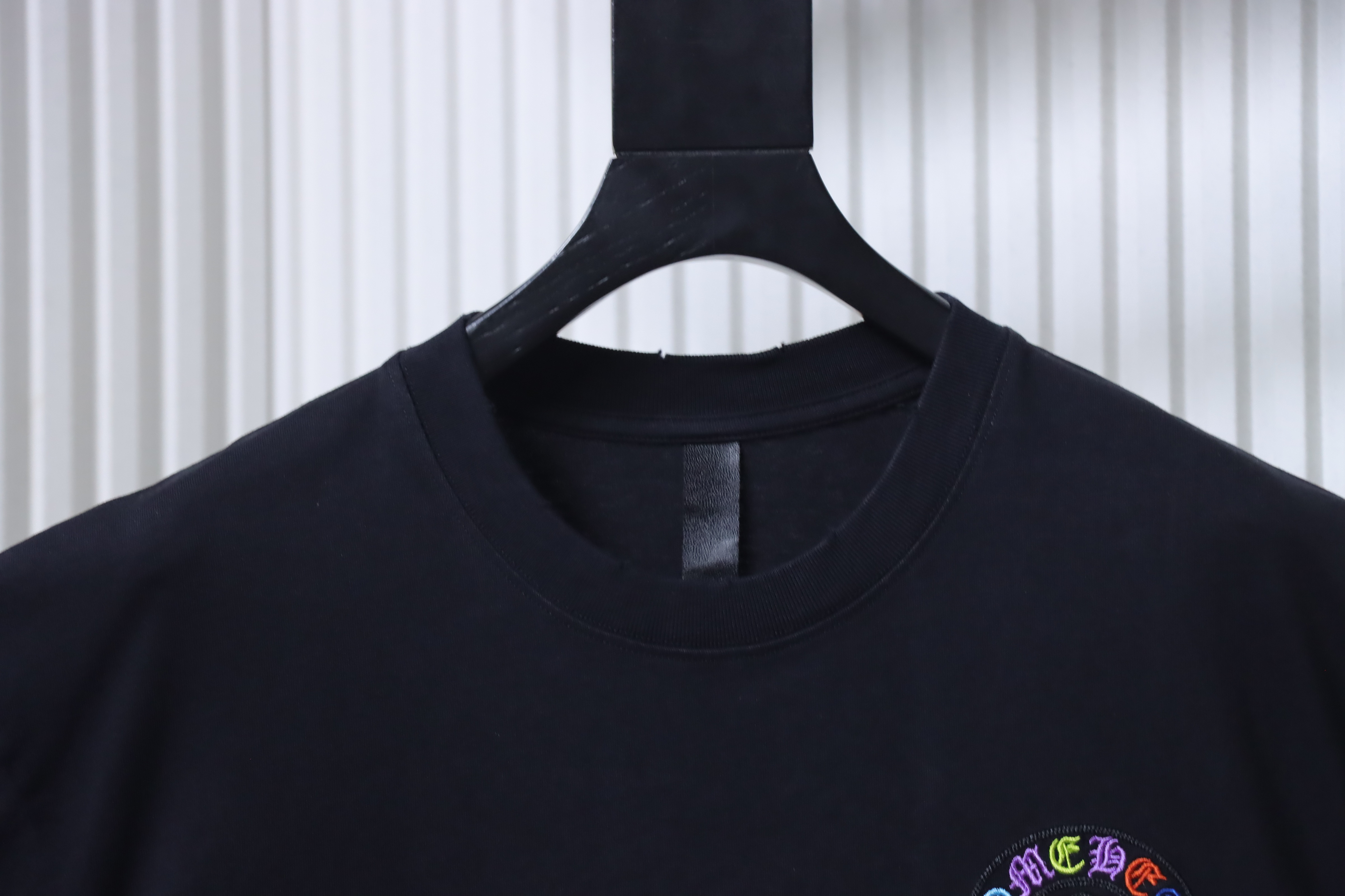 Chrome Hearts Multicolor Horseshoe Applique Embroidery T-Shirt Black h170