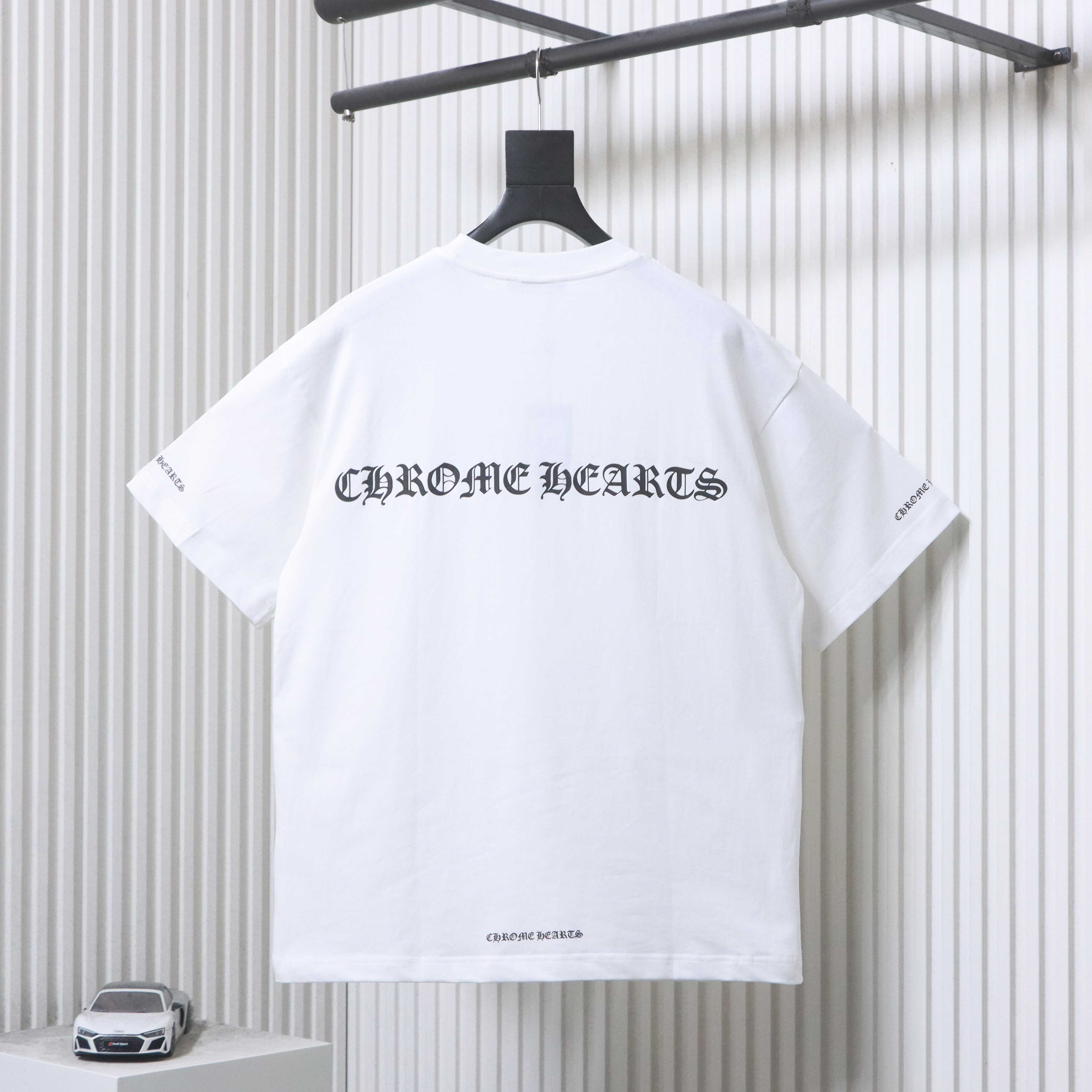 Chrome Hearts Sanskrit Letter Print Crewneck Short Sleeve T-Shirt White h130