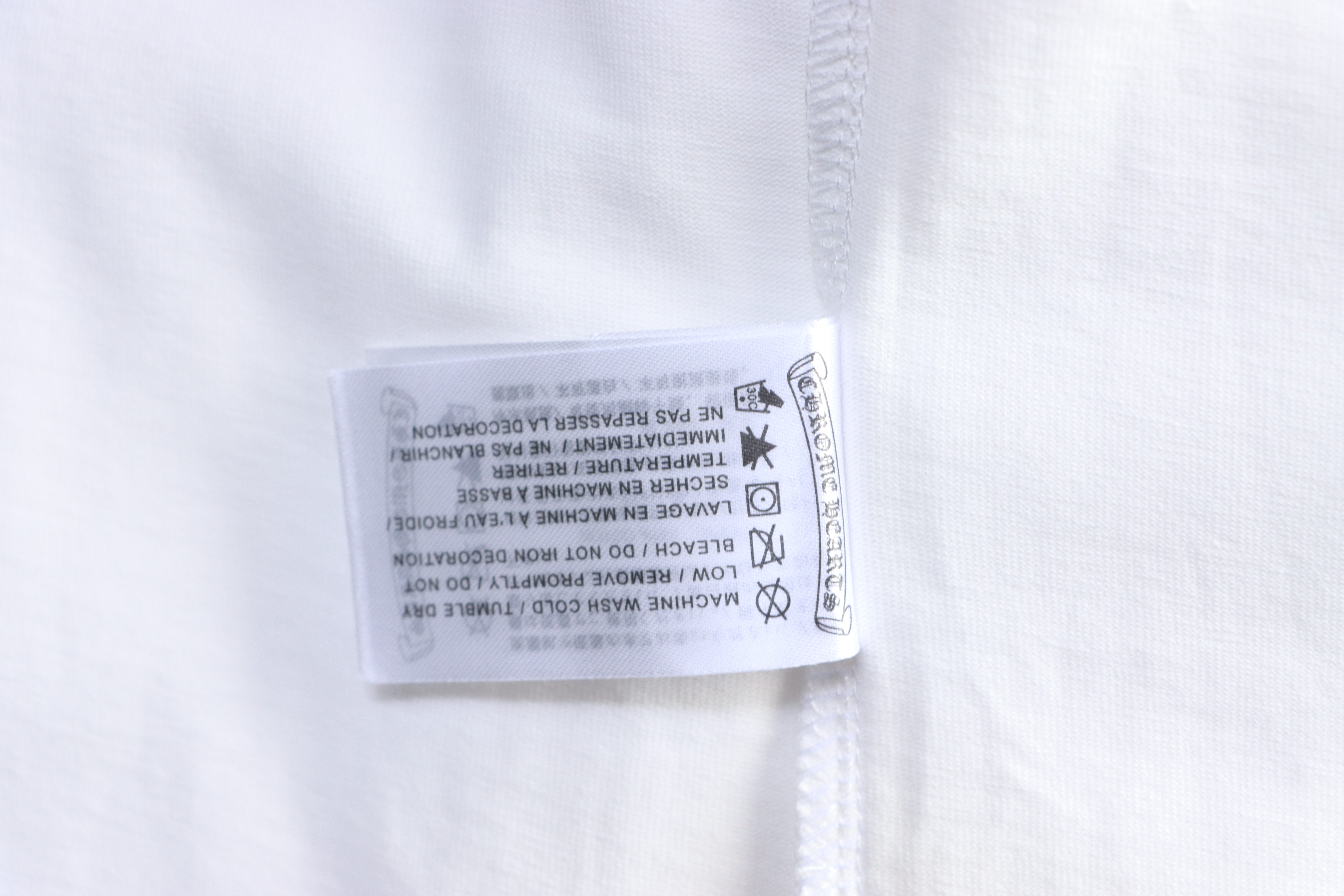 Chrome Hearts Sanskrit Letter Print Crewneck Short Sleeve T-Shirt White h130